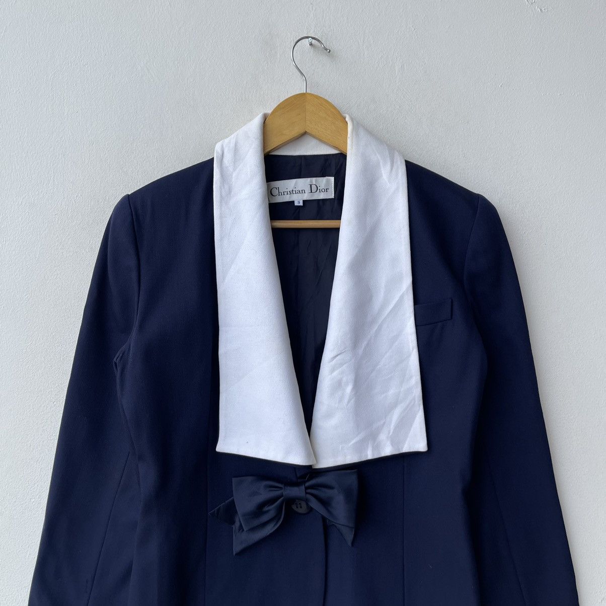 Christian Dior Monsieur F/W12 Christian Dior Contrast Puritan Collar Bow Blazer Size M / US 6-8 / IT 42-44 - 4 Thumbnail