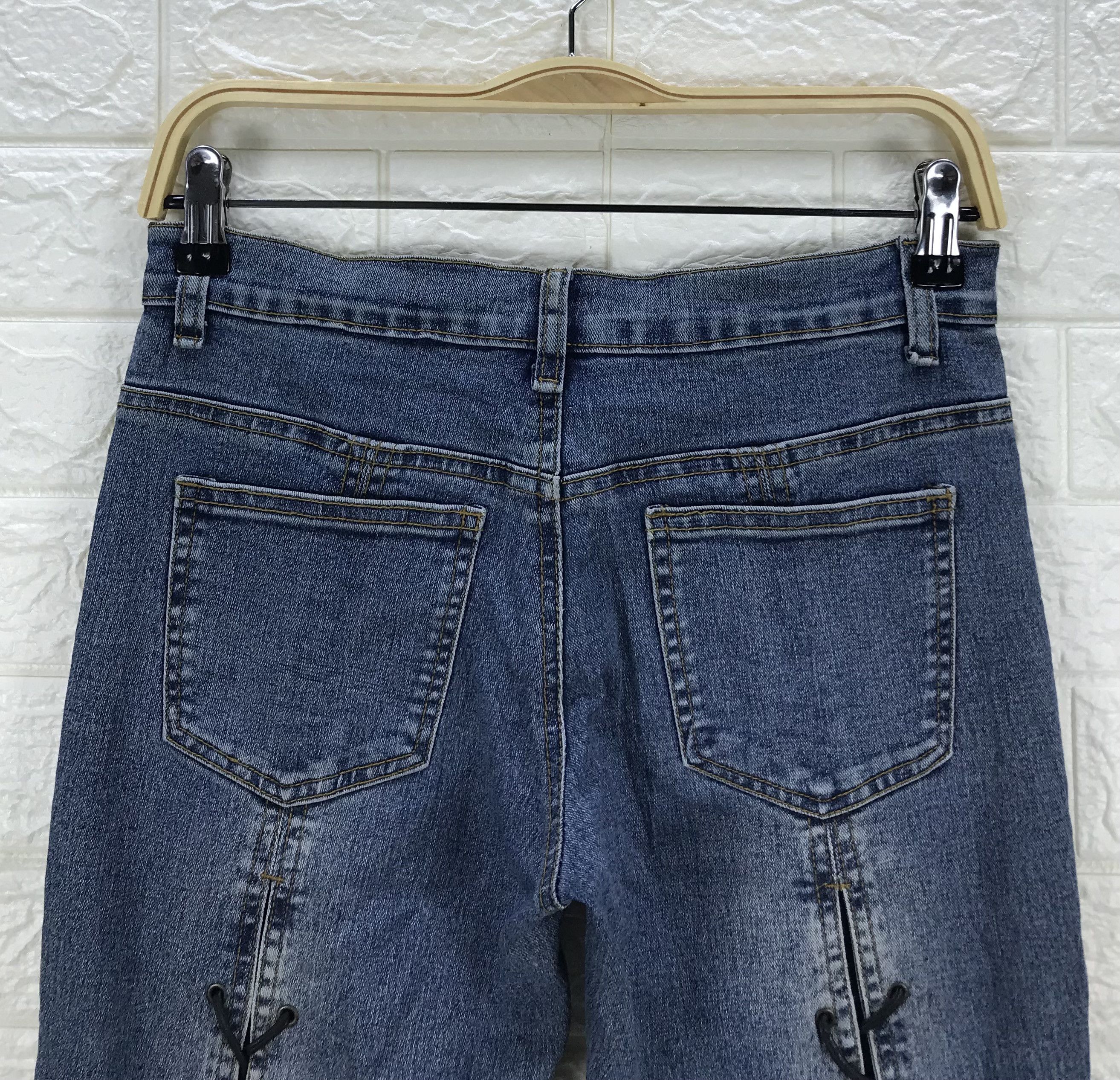 Japanese Brand Vintage BeSnip Lace-Up Flare Jeans Bell Bottom Denim Size 27" / US 4 / IT 40 - 2 Thumbnail