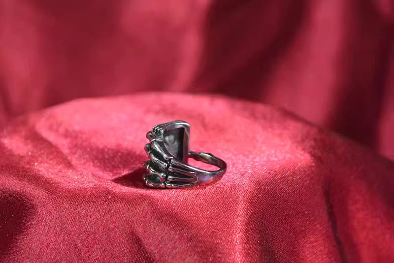 Jewelry Skull Modern Jewelry Rings Open Size Chrome Ring (Size 7-13) Size ONE SIZE - 5 Thumbnail