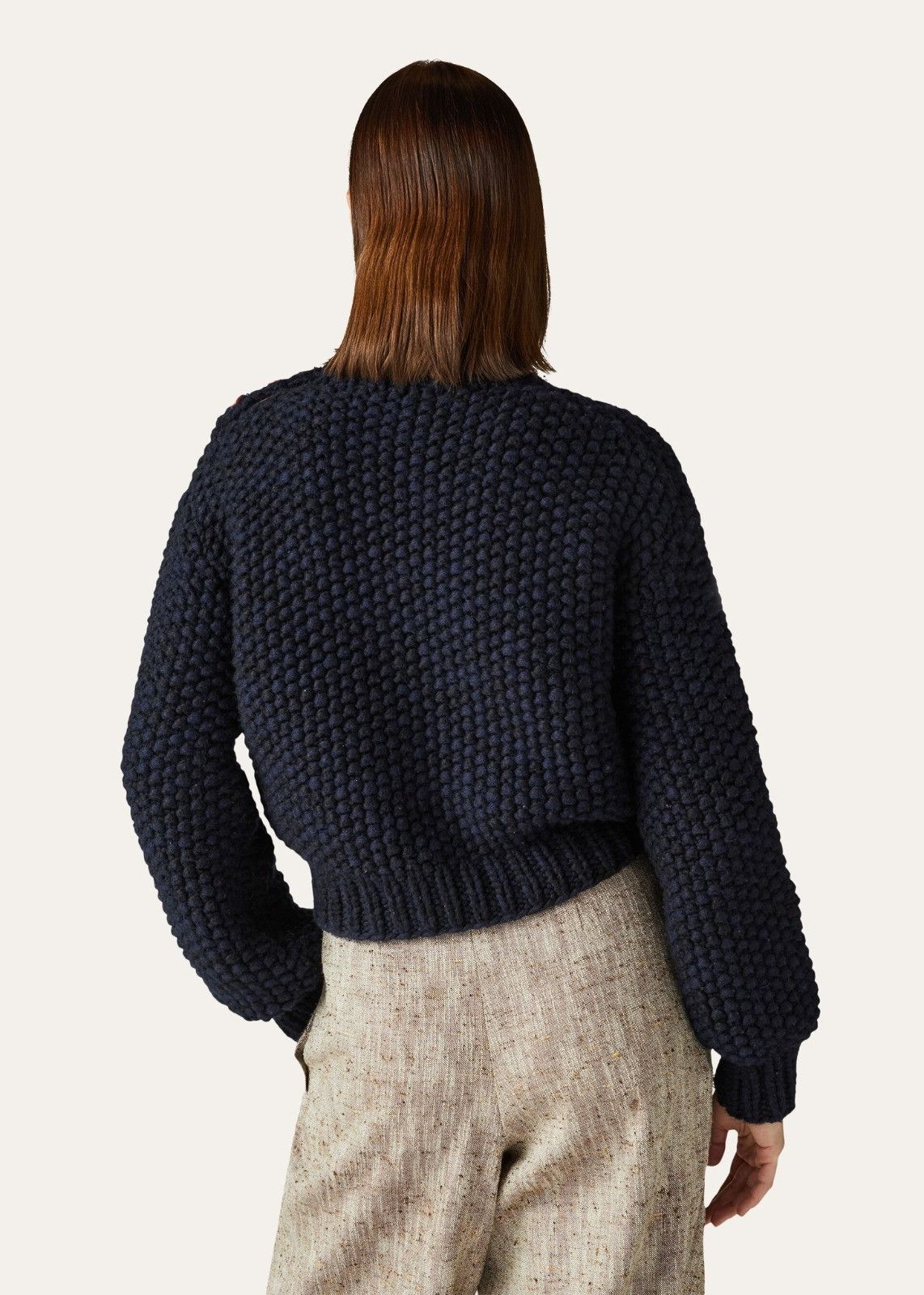 Loro Piana o1srvl11e0824 Chimbote Mock-Neck Sweater in Navy Blue Size L / US 10 / IT 46 - 7 Thumbnail