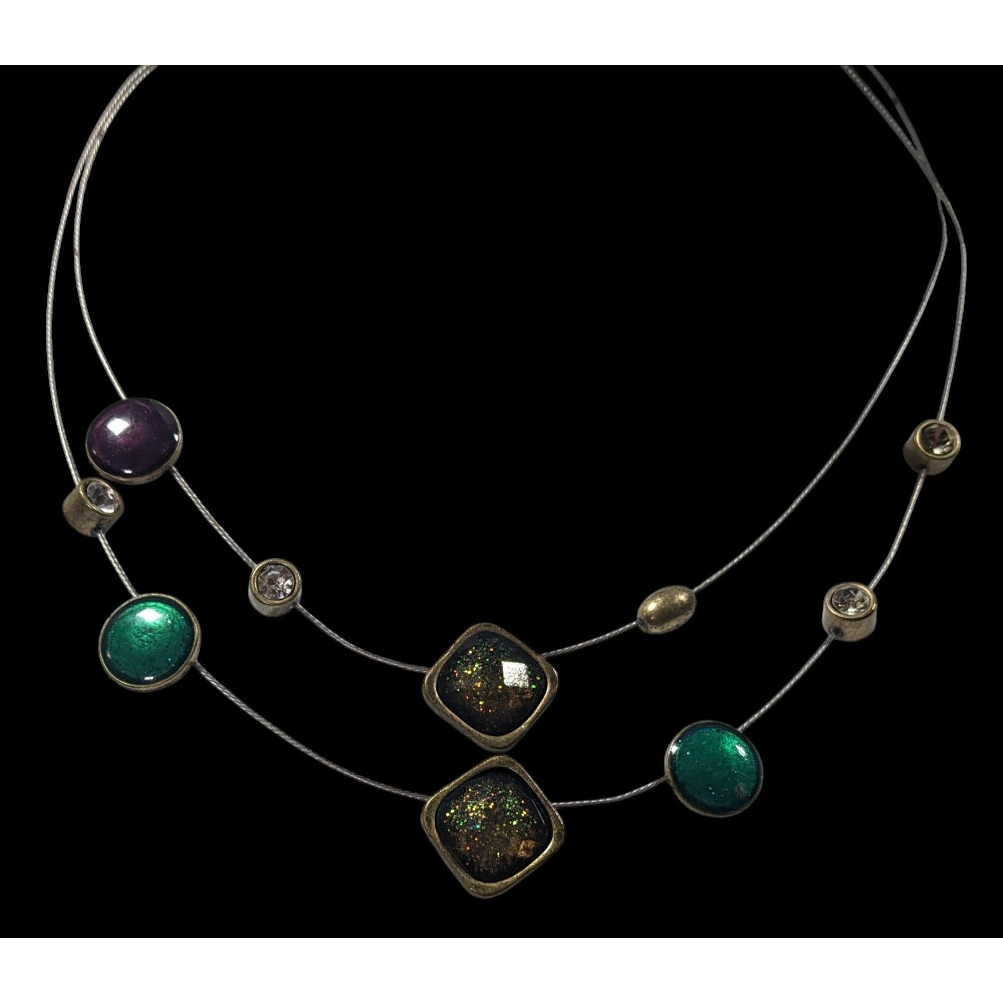 Other Whimsical Glitter Metallic Floating Necklace Size ONE SIZE - 3 Thumbnail