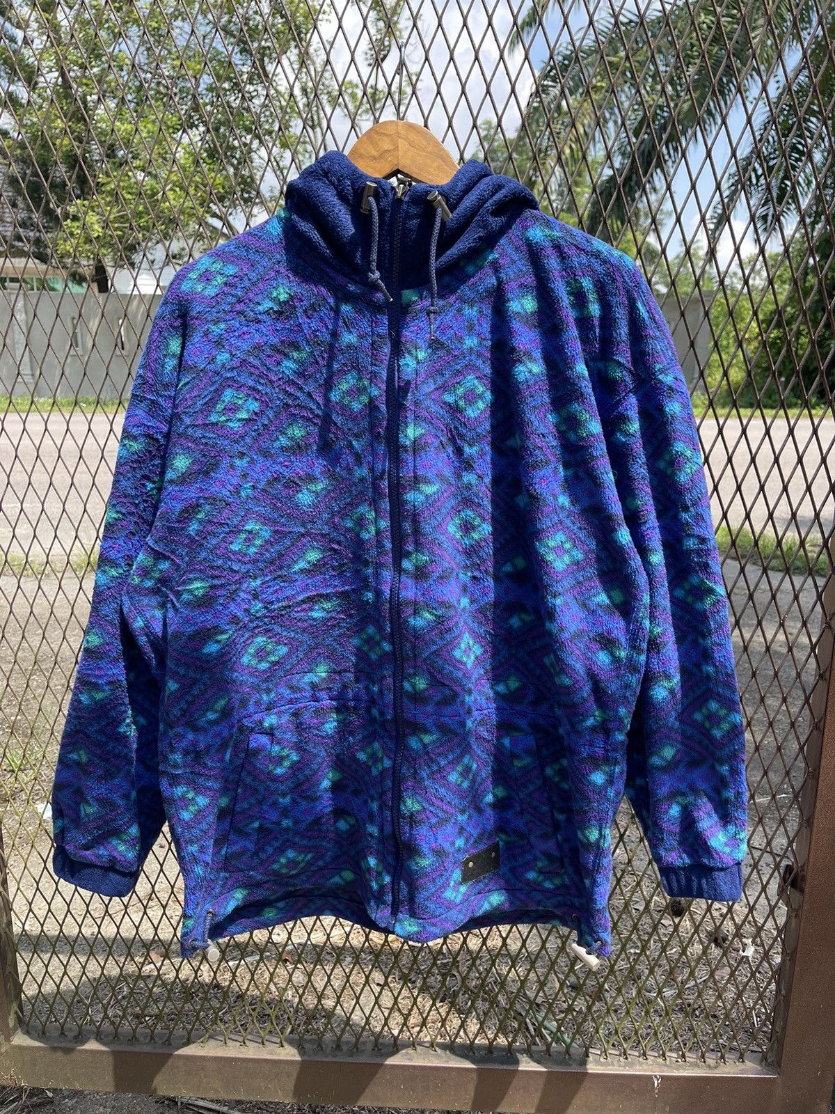 Japanese Brand Phenix Polartec Patterned Fleece Jacket – Vintage 90s Size US L / EU 52-54 / 3 - 1 Thumbnail