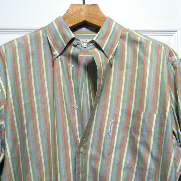 Faconnable FACONNABLE MENS GREEN COTTON CASUAL SHIRT SIZE: 16R Size US L / EU 52-54 / 3 - 2 Thumbnail