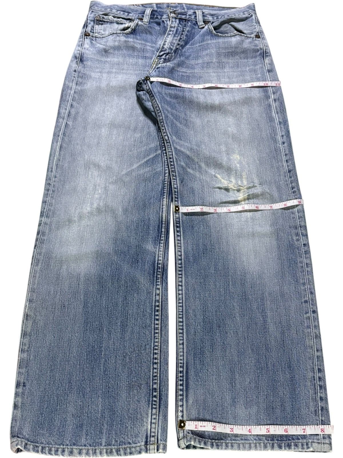 LVC × Levi's × Levi's Vintage Clothing Vintage 90s Levis 503 Faded Distressed Ripped Baggy Jeans Size US 31 - 12 Thumbnail