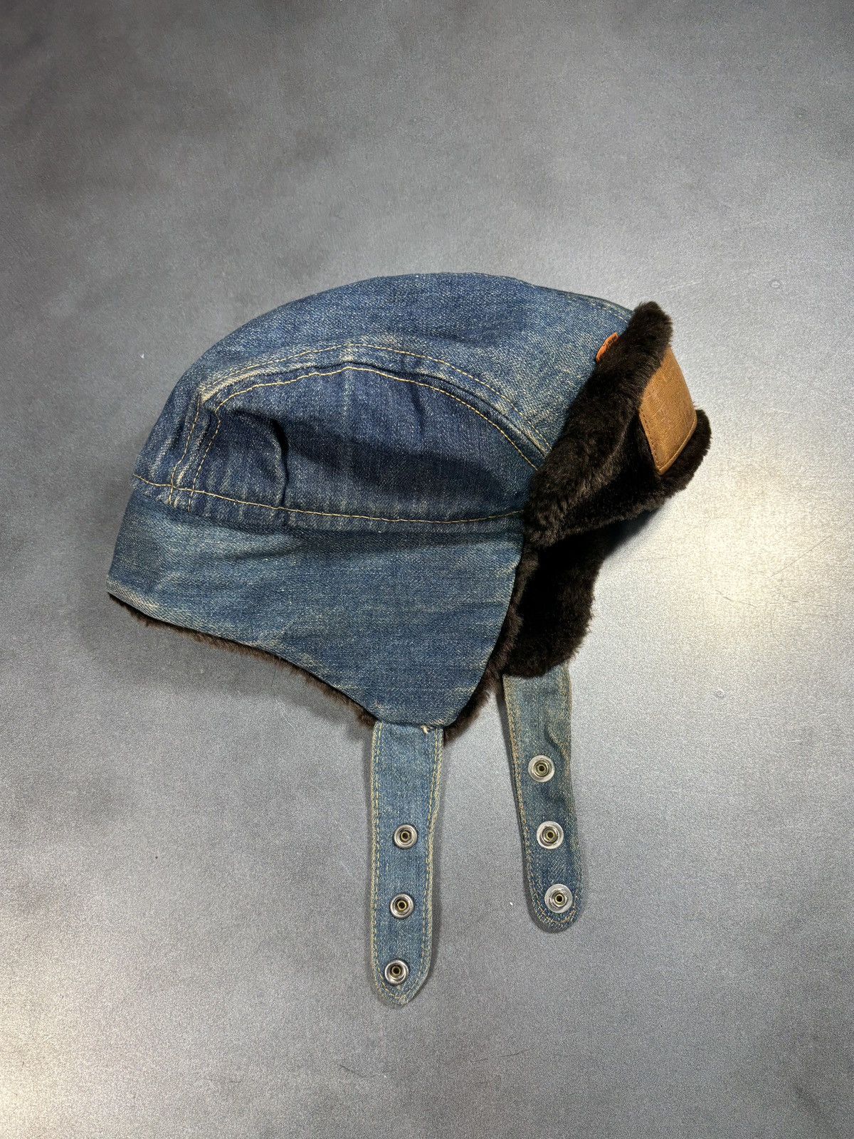 Levi's Vintage Levi's Orange Tab Hat Denim Ushanka Trapper 70s 80s Size ONE SIZE - 1 Thumbnail