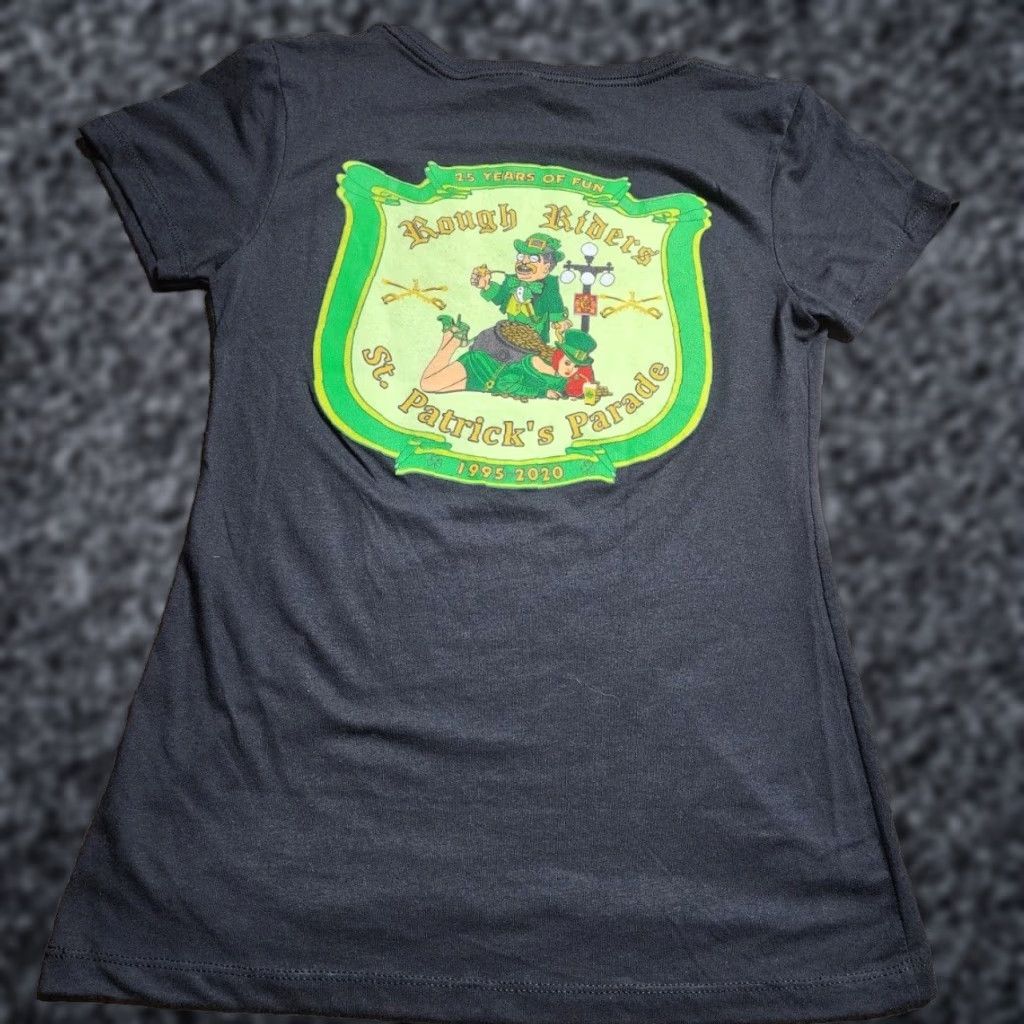 IDEA Womens Classic Rough Riders St Patricks Day Parade Funny V Neck T Shirt Shirt Size S / US 4 / IT 40 - 1 Thumbnail