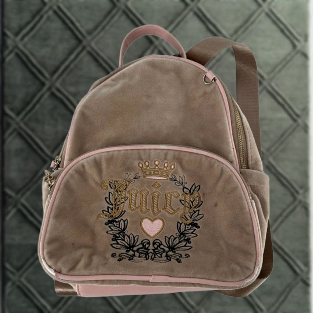 Juicy Couture Juicy Couture Pink Velour Daydreamer Bag  display picture 1