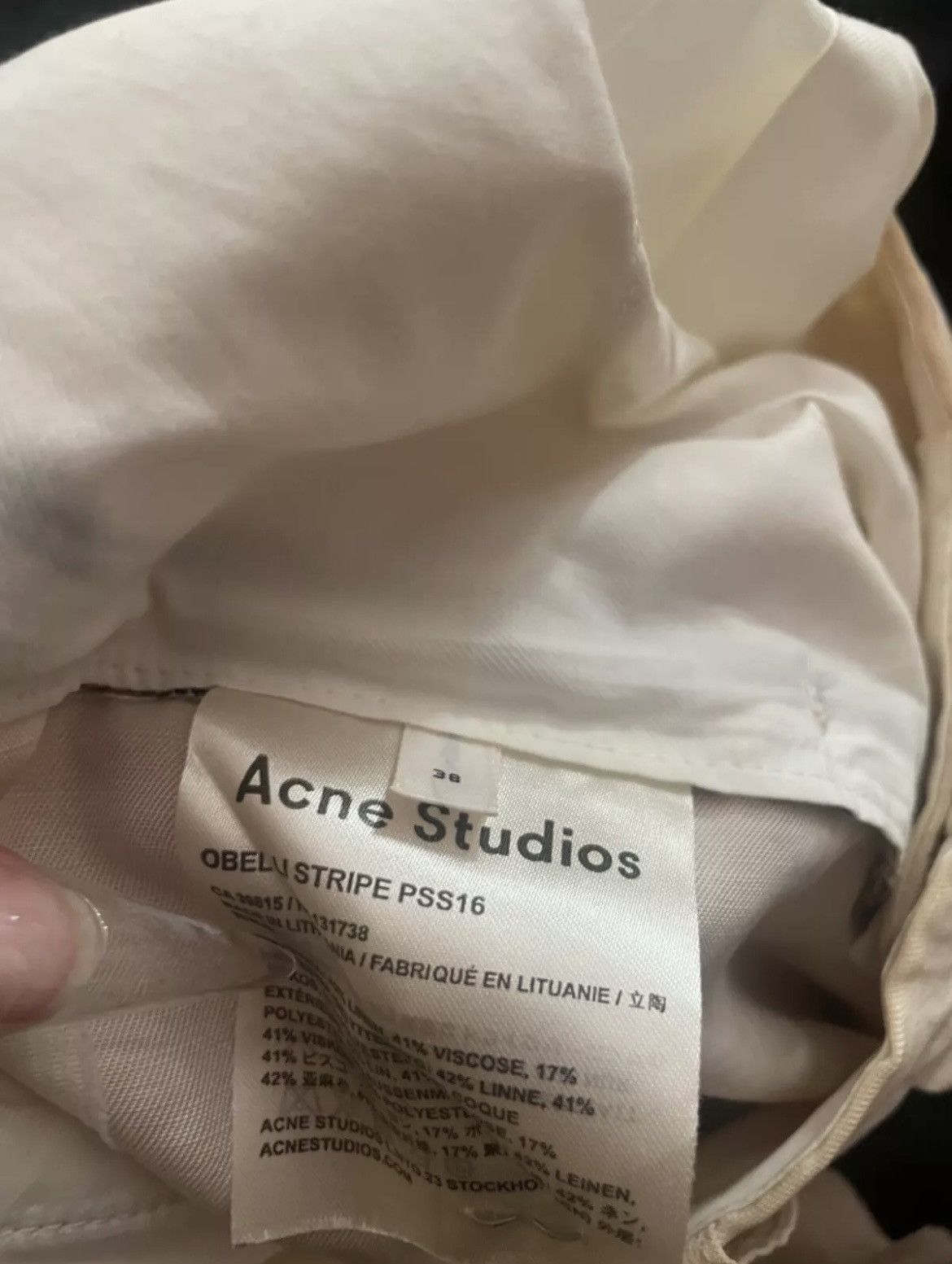 Acne Studios Acne studios dress pants striped black and white Size 38" / US 16 / IT 52 - 3 Thumbnail
