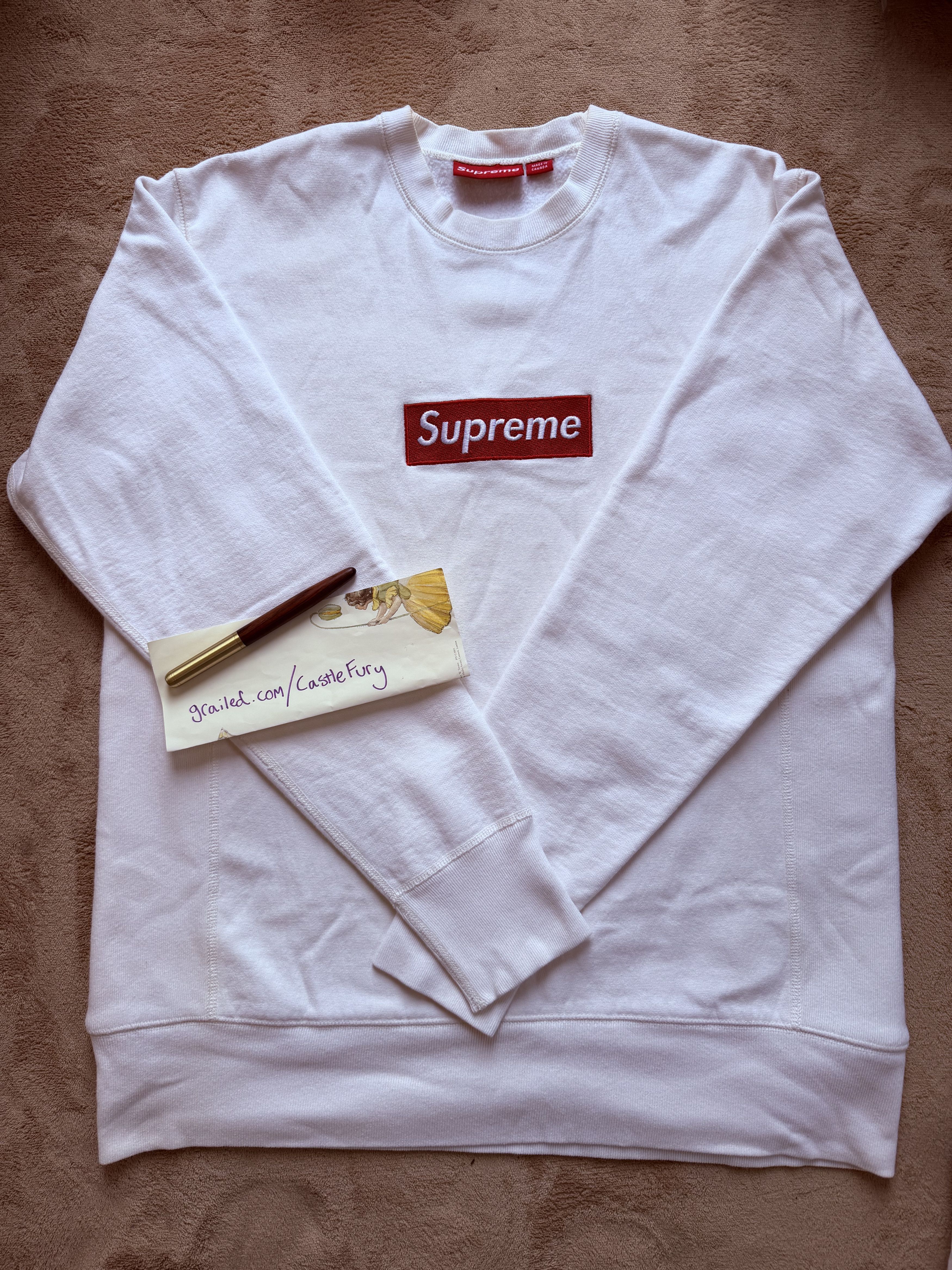 Supreme Supreme 2003 Box Logo Crewneck White / Red Medium
