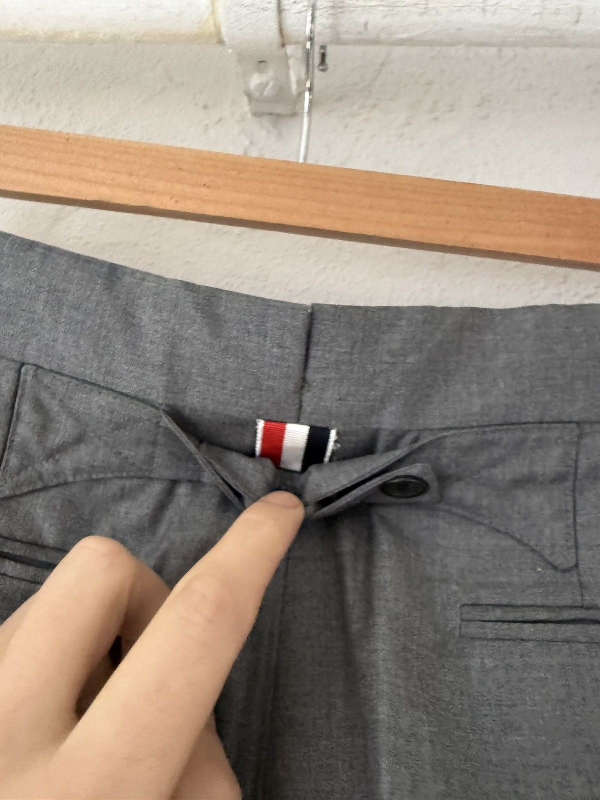 Thom Browne Runway Sample - Grey Wool Tailored Trousers with Cuffed Hem Size US 30 / EU 46 - 7 Thumbnail