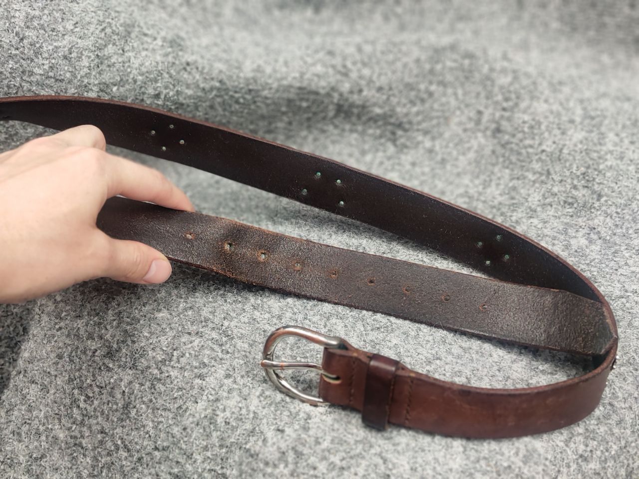 Etro Vintage 90's Leather Brown Belt Etro Cows Logo Y2K Style Size ONE SIZE - 8 Thumbnail