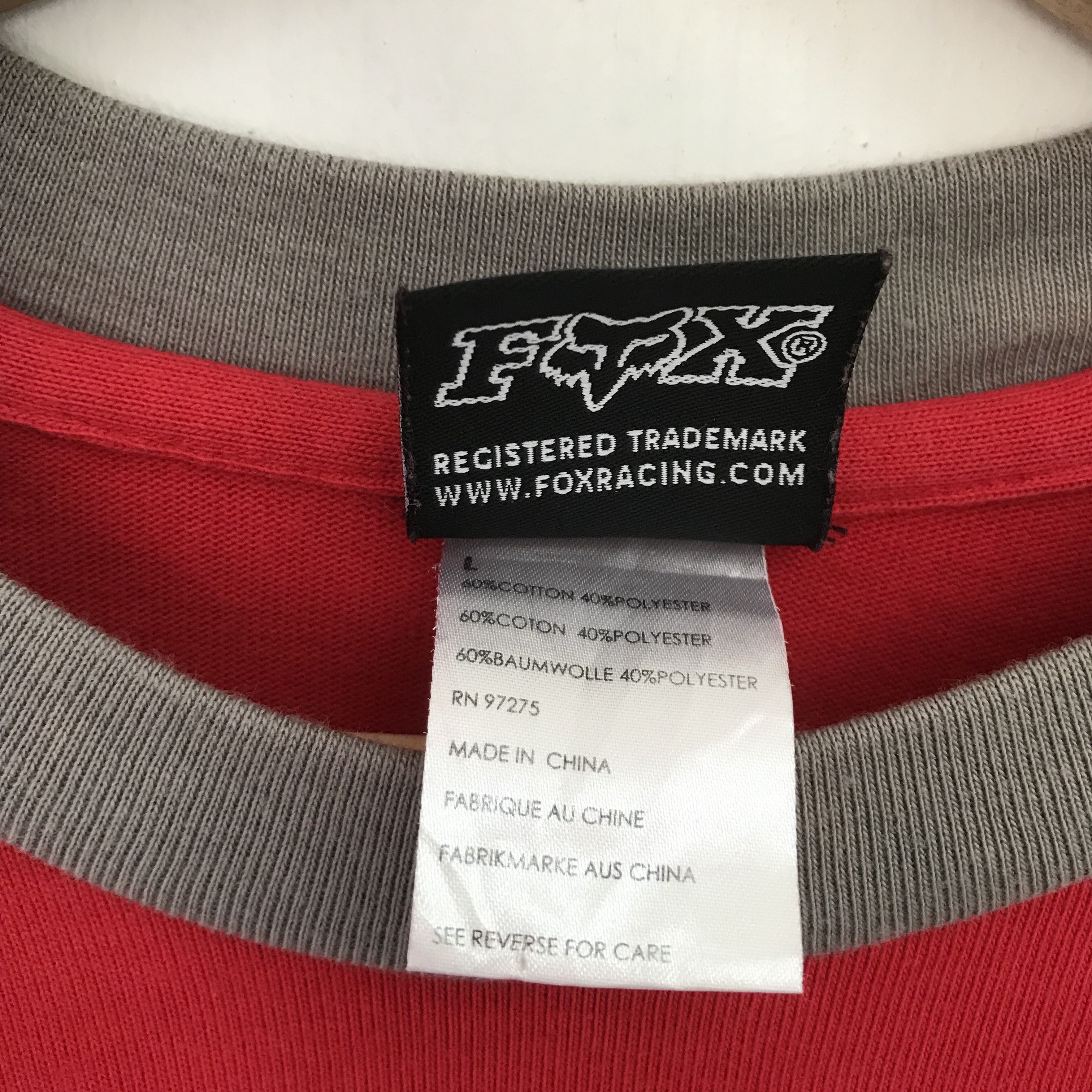 Fox Racing Vintage Fox Racing Team Motocross Red Tshirt - 478 Size US L / EU 52-54 / 3 - 7 Thumbnail