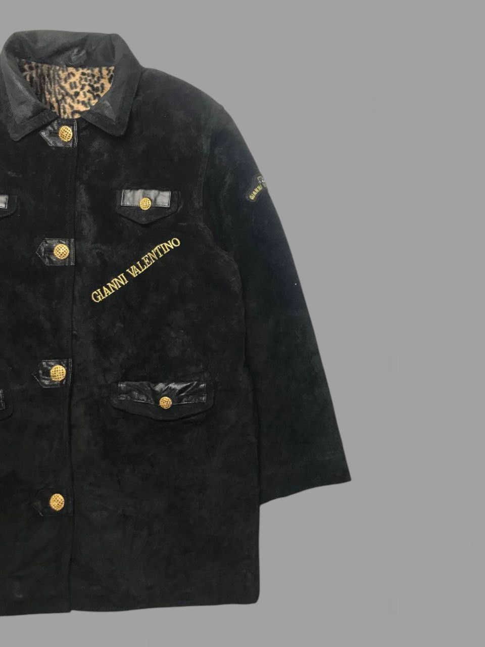 Gianni Valentino × Leather × Valentino Gianni Valentino Leopard Lined Pigskin Suede Coat Size ONE SIZE - 7 Thumbnail
