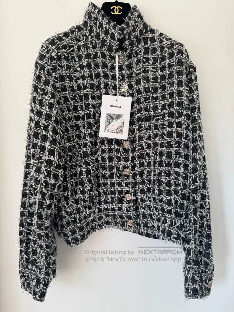 Chanel Handicraft Workshop Series Black and White Plaid Tw