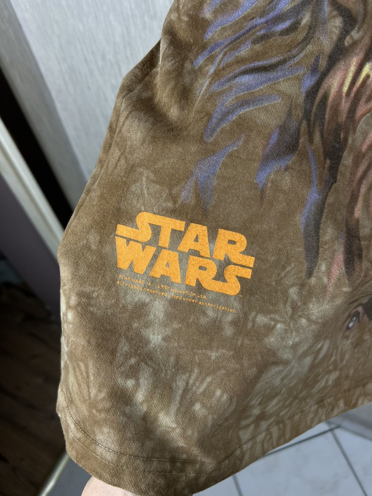 Liquid Blue Vintage 90s Liquid Blue Star Wars Chewbacca tie dye t-shirt Size US L / EU 52-54 / 3 - 15 Thumbnail