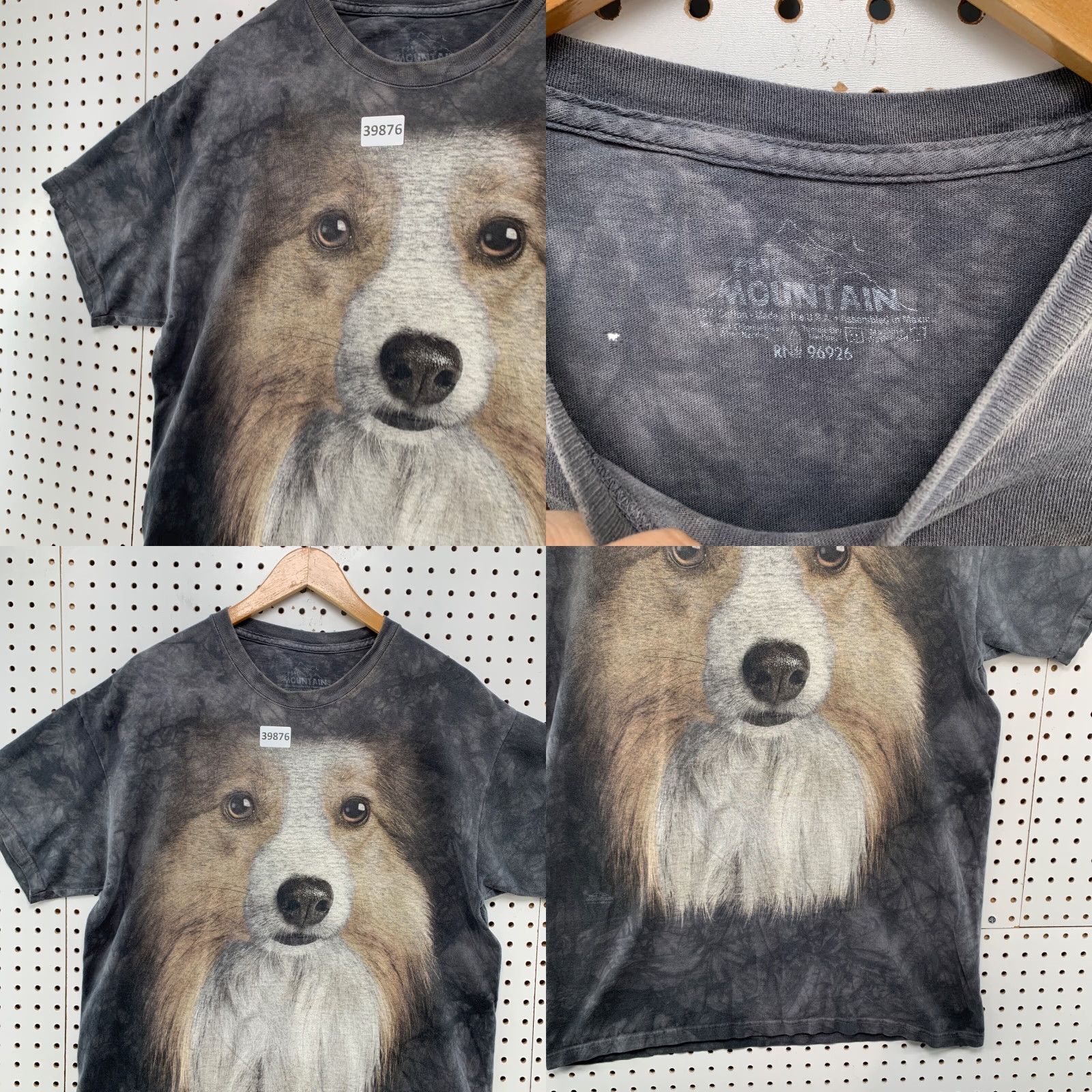 The Mountain VINTAGE The Mountain Shirt Mens L Gray Tie Dye Dog 22x31.5 Shetland Sheepdog Size US L / EU 52-54 / 3 - 8 Thumbnail