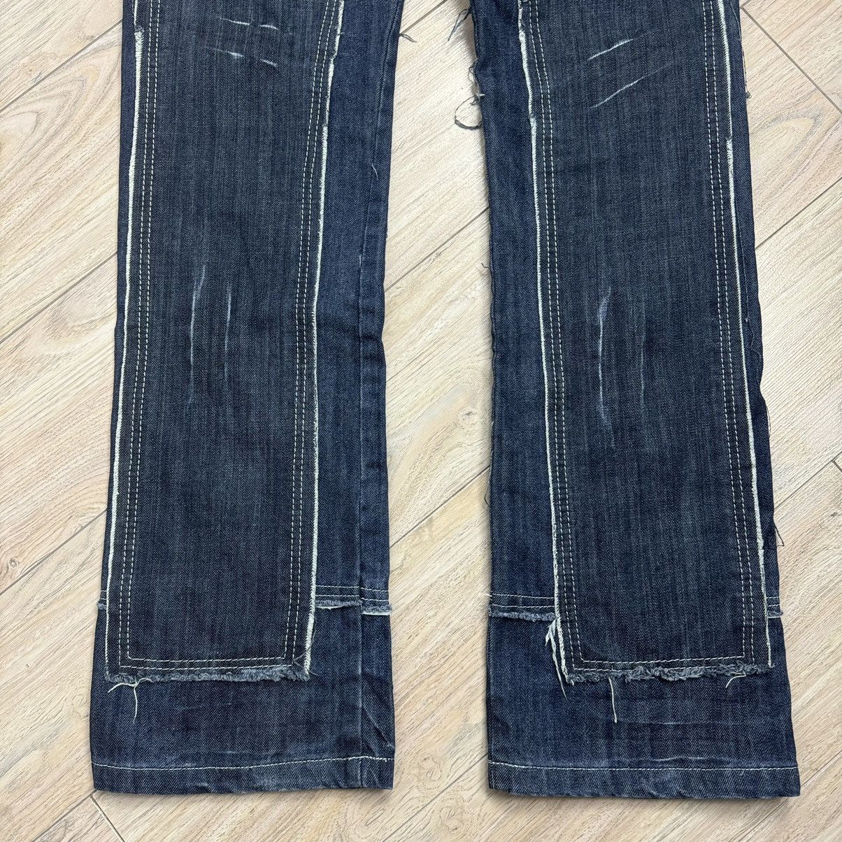If Six Was Nine Y2K Opium Japanese Style Patchwork Semantic Kosmo Lupo Jeans Size US 32 / EU 48 - 16 Thumbnail
