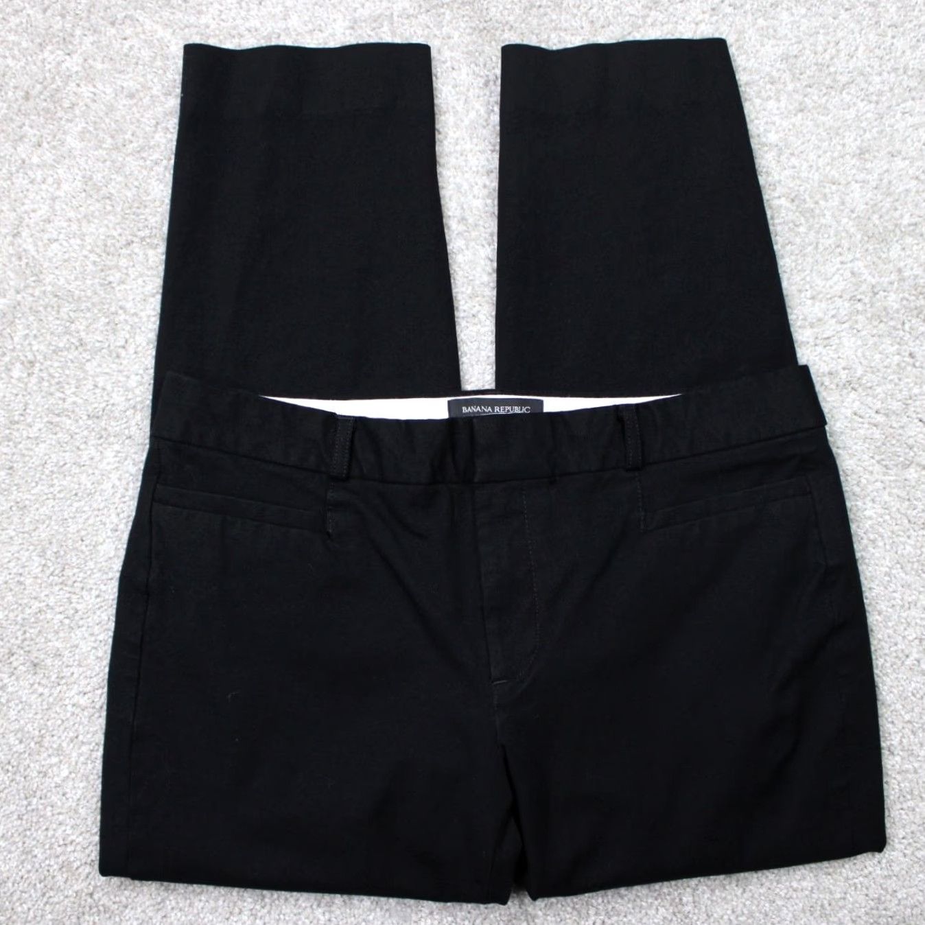 Banana Republic Banana Republic Sloan Pants Women 12 Black Rayon Cotton Stretch Slim Ankle Regular Rise 8.5-10.5 Size 34" / US 12 / IT 48 - 2 Thumbnail