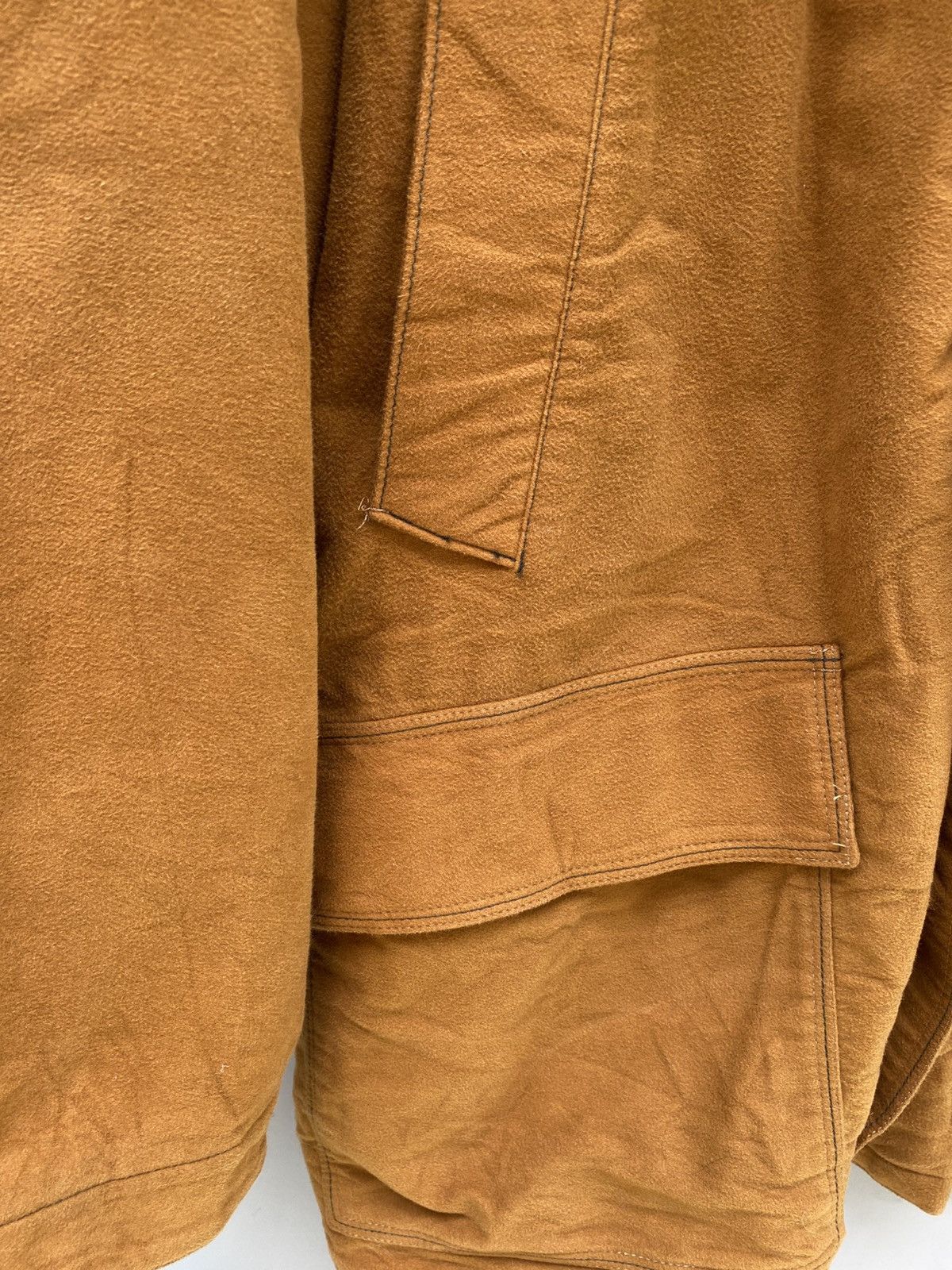 Nigel Cabourn 1980s - Nigel Cabourn- Moleskin/Leather Hunting Parka Size US XL / EU 56 / 4 - 9 Thumbnail