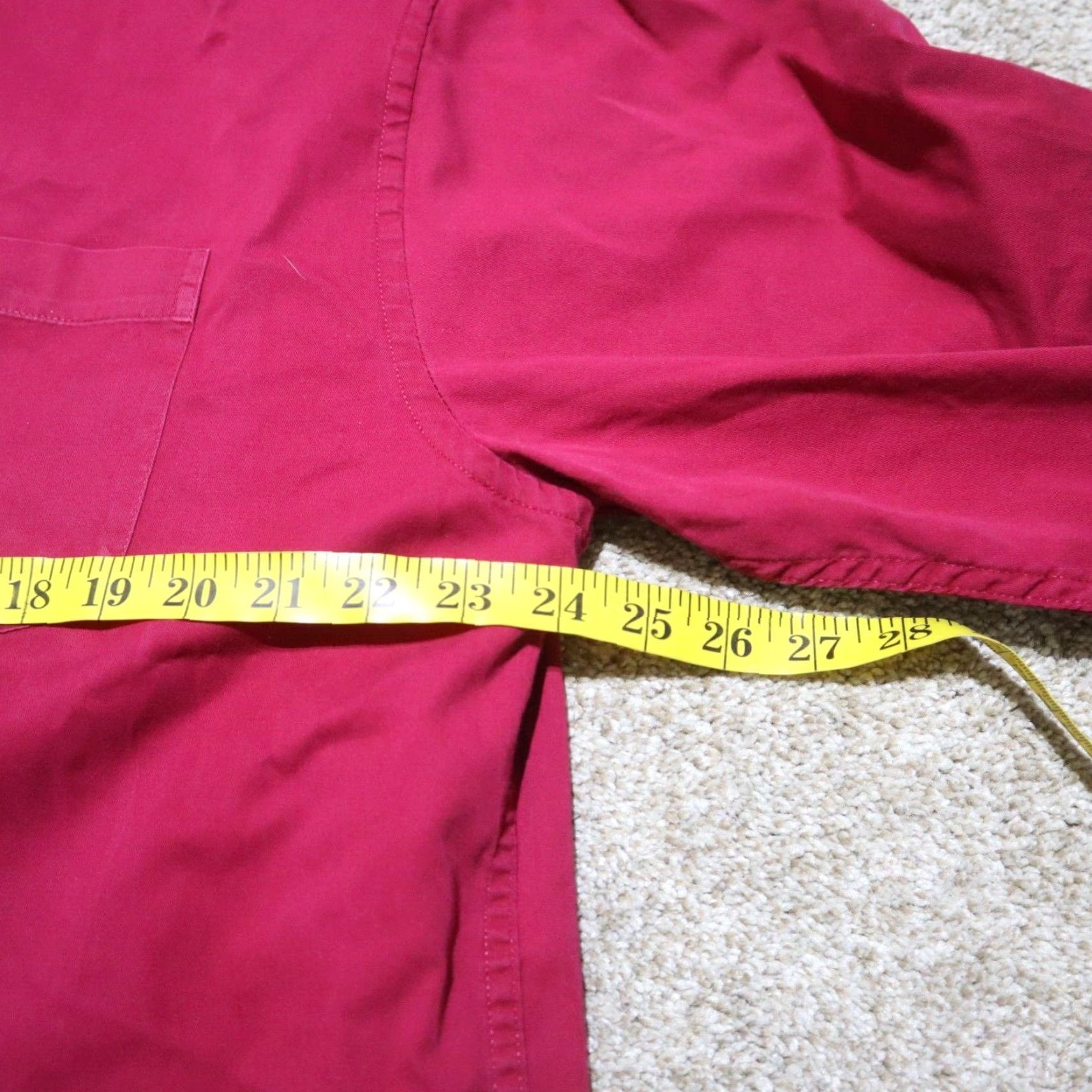 Vintage Saddlebred Solid Red Button Up Long Sleeve Shirt Adult Men Size XL Extra Large Size US XL / EU 56 / 4 - 5 Thumbnail