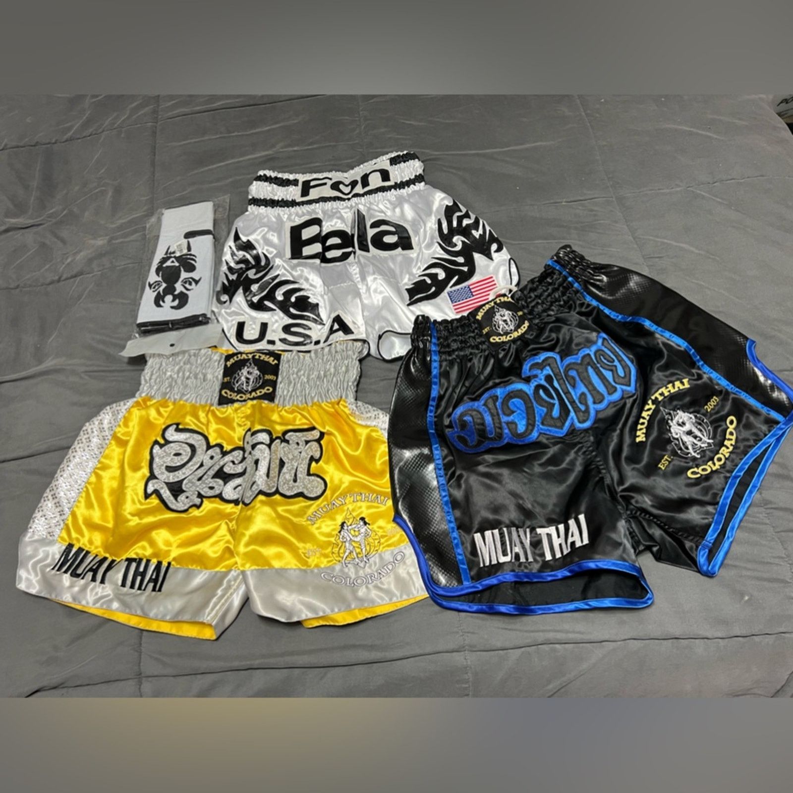 Other Lot 3 Muay Thai Men’s MMA Shorts M,M, & S + Ankle Support Size US 32 / EU 48 - 1 Thumbnail