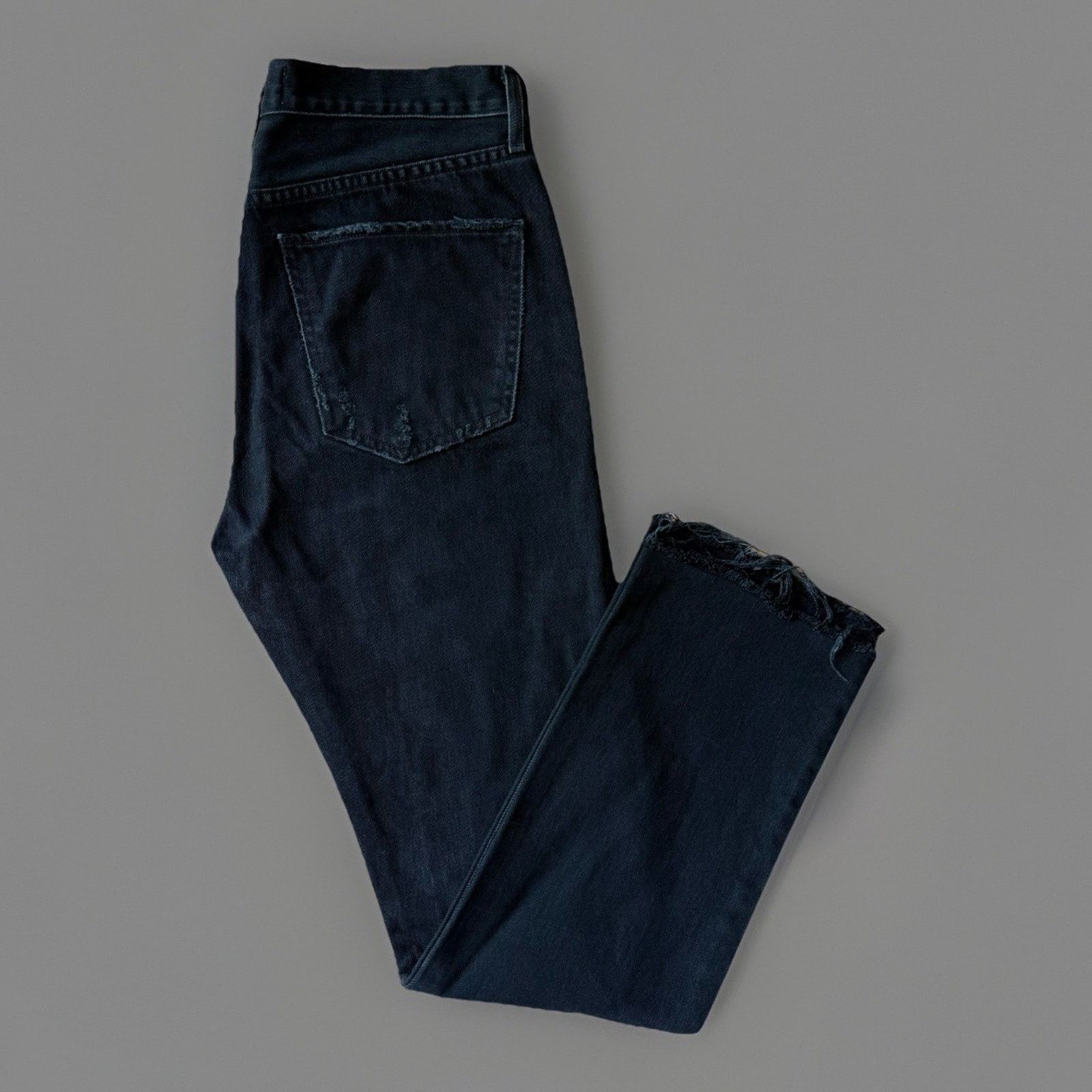 Agolde Agolde Cherie Jeans 32 Black Dark Wash High Rise Straight Size 32" / US 10 / IT 46 - 1 Thumbnail