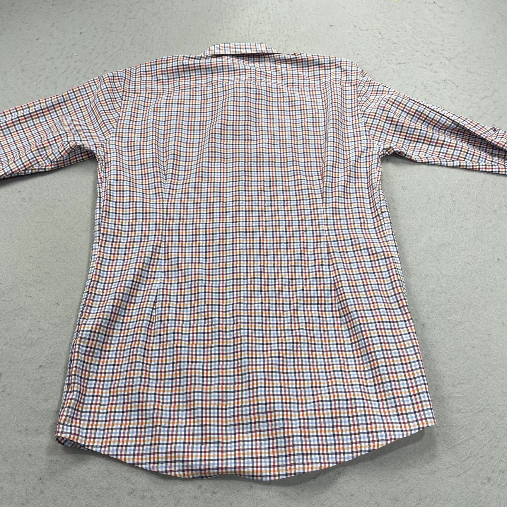 Eton Eton Shirt Mens 16 41 Colorful Check Slim Cotton Button Down Dress Shirt Size 42R - 7 Thumbnail