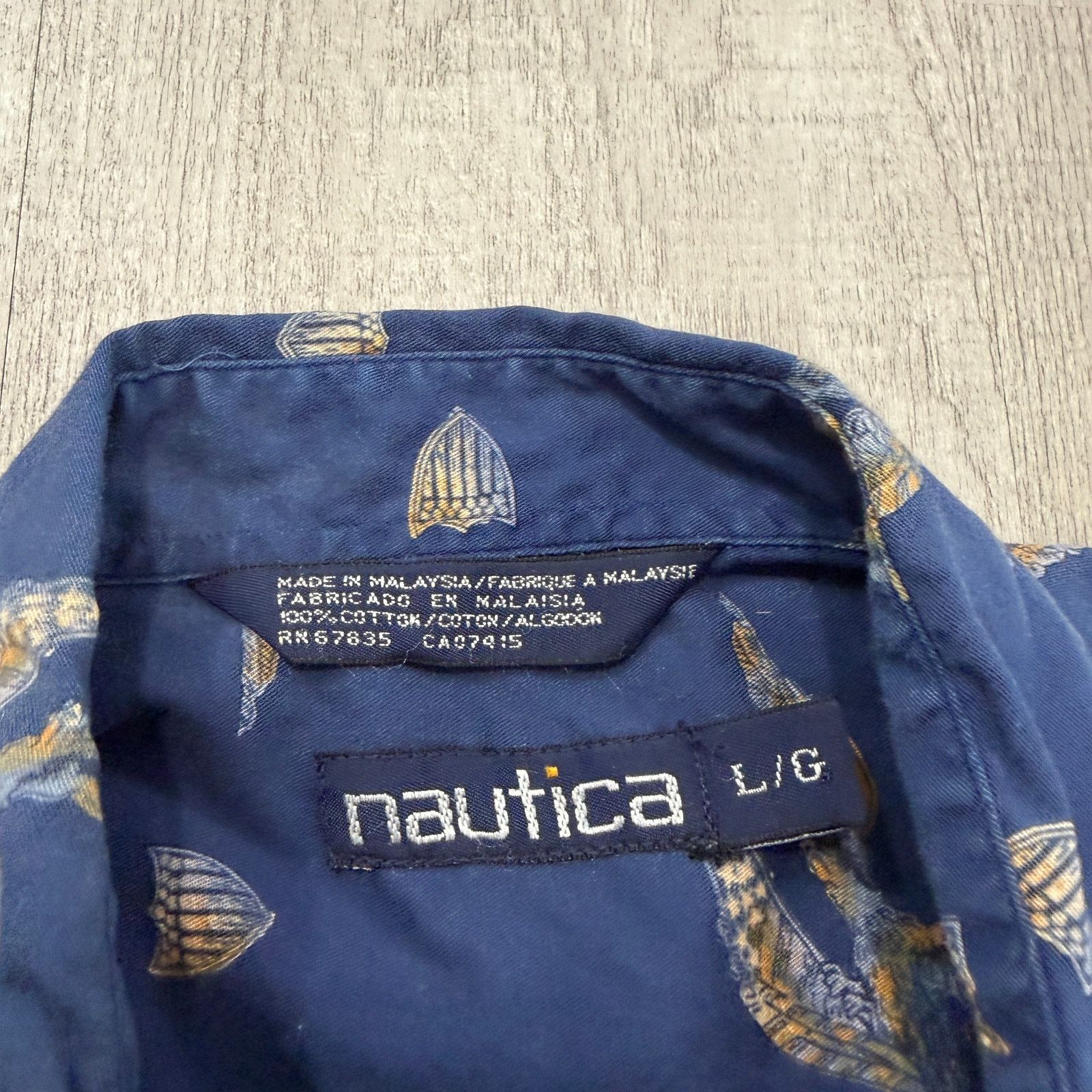 Nautica Vintage Nautica Bird Button Shirt Men's Large All Over 90s Size US L / EU 52-54 / 3 - 4 Thumbnail
