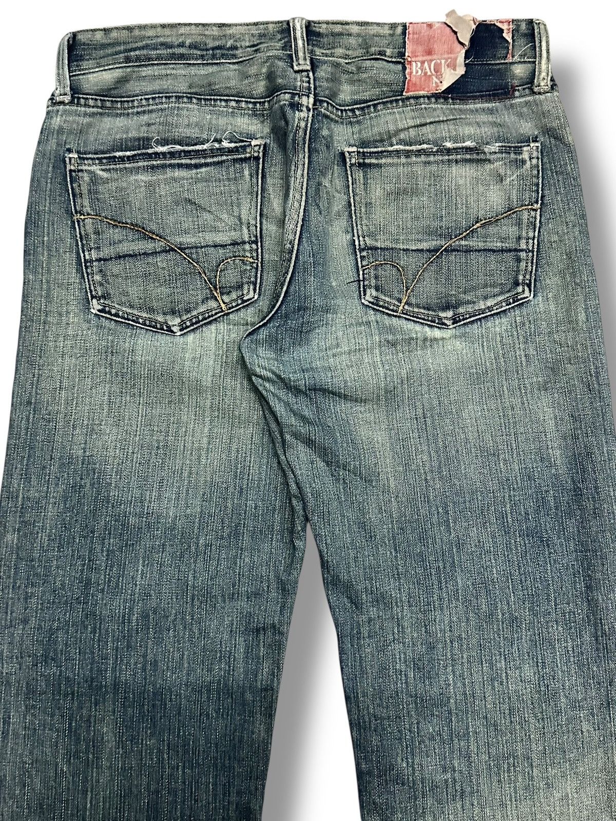 Japanese Brand Vintage Back Number 02 Baggy Loose Style Faded Wash Size US 33 - 6 Thumbnail
