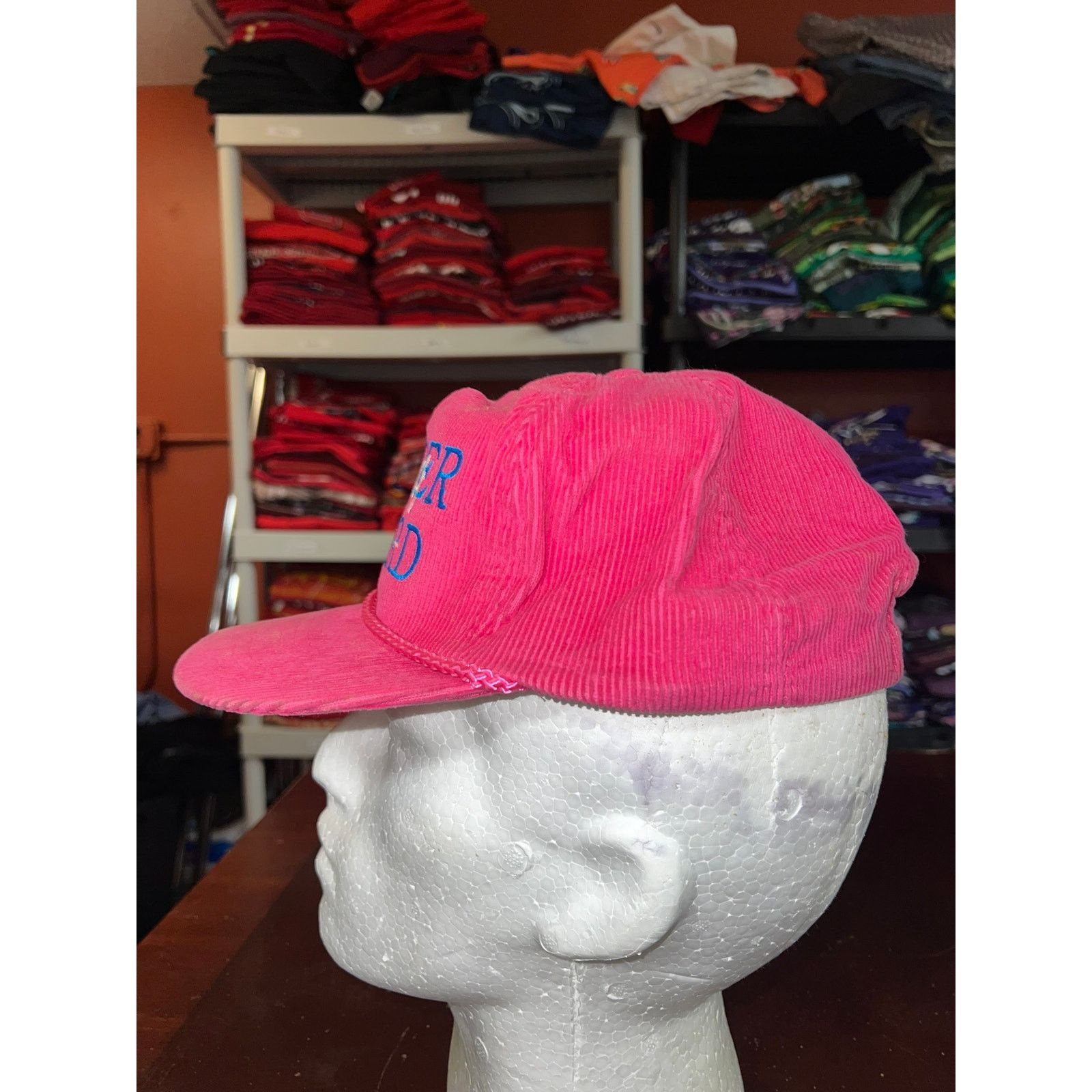 Vintage Vintage Pink Corduroy Roper Hat Strapback Master Cap VTG OS Size ONE SIZE - 3 Thumbnail