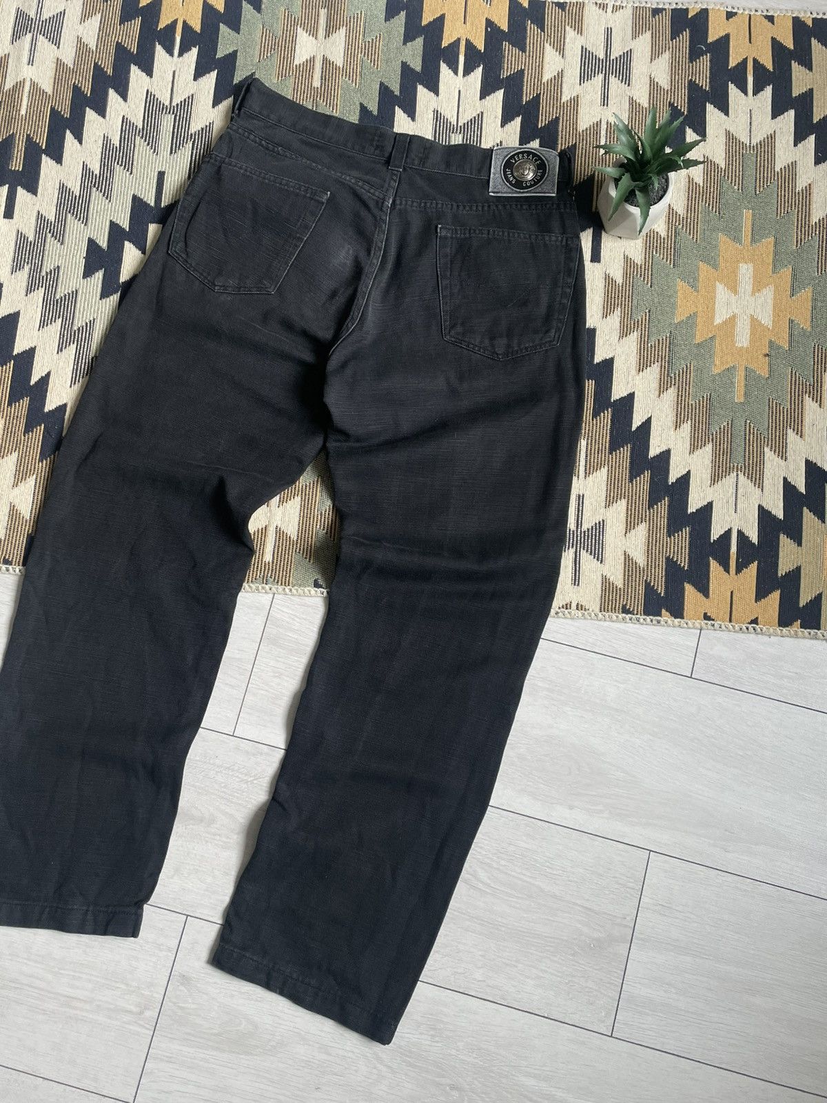 Versace × Vintage Vintage Versace Jeans Couture Logo Pants Size US 36 / EU 52 - 2 Thumbnail