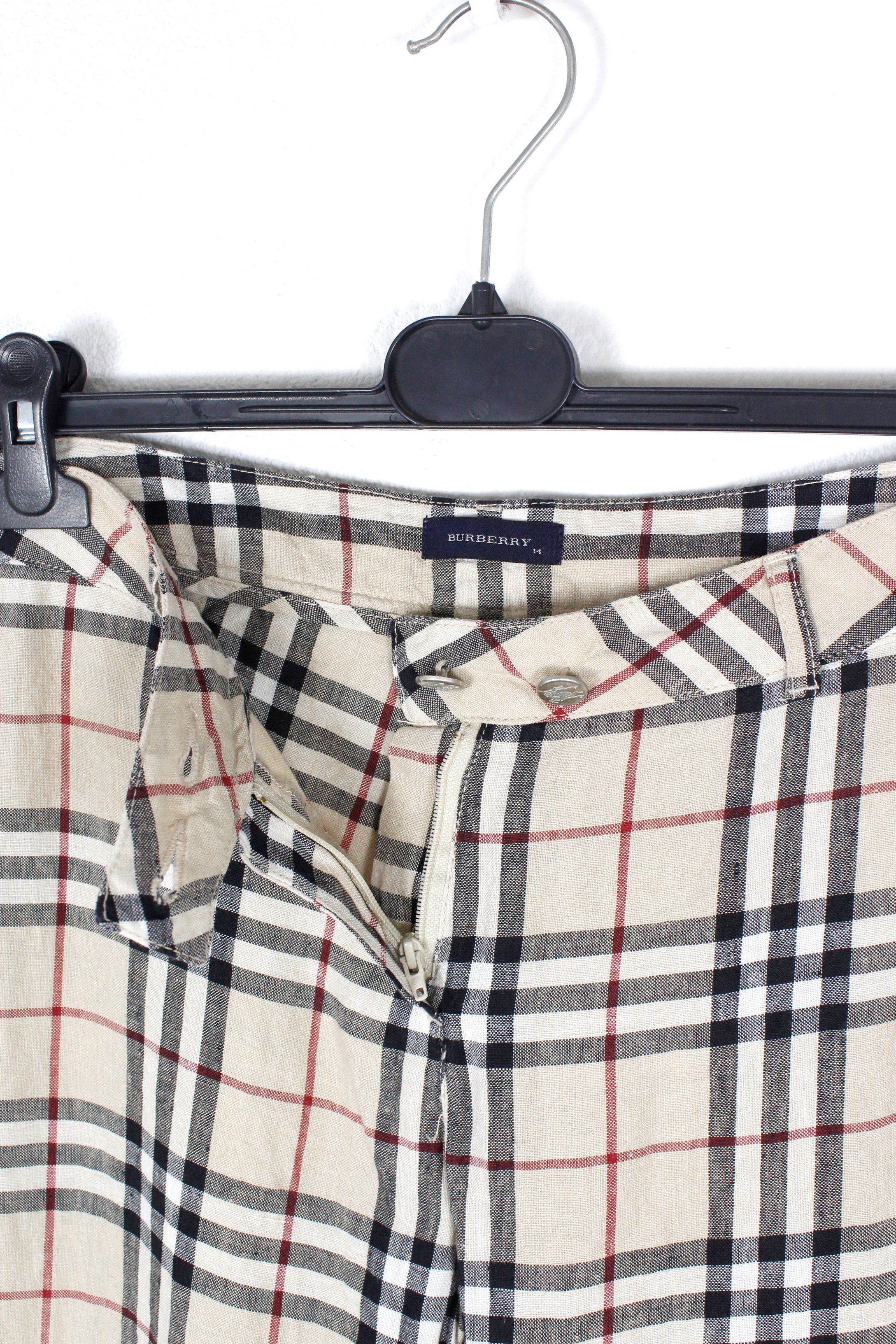 Burberry Burberry Beige Nova Check Y2K Low Waist Pants Size 25" / US 0 / IT 36 - 4 Thumbnail
