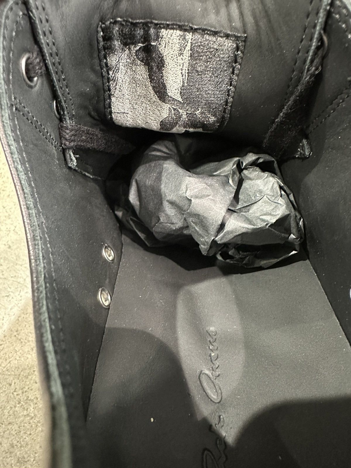 RICK OWENS - Low Sneaks Black Black
