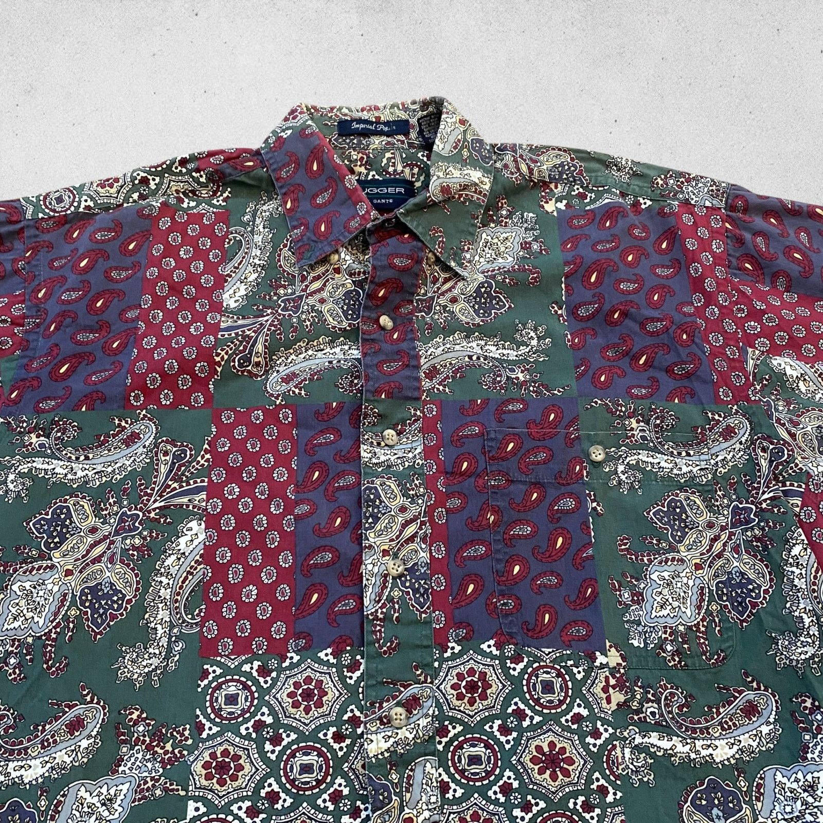 Gant × Vintage Vintage Gant Rugger Poplin Paisley Patchwork Shirt Size US L / EU 52-54 / 3 - 2 Thumbnail