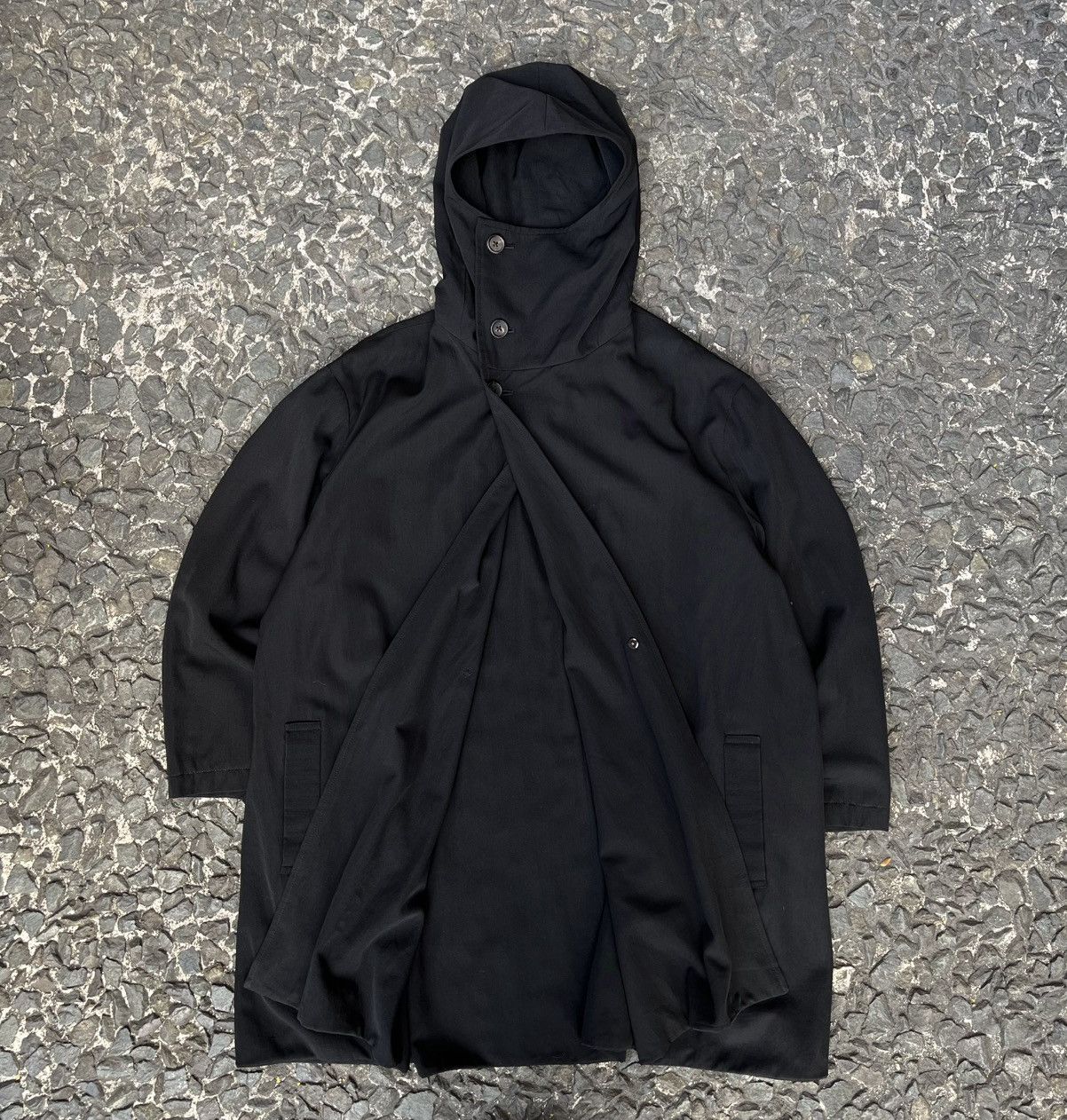 Yohji Yamamoto Pour Homme F/W 1989 Double Button Hooded Coat