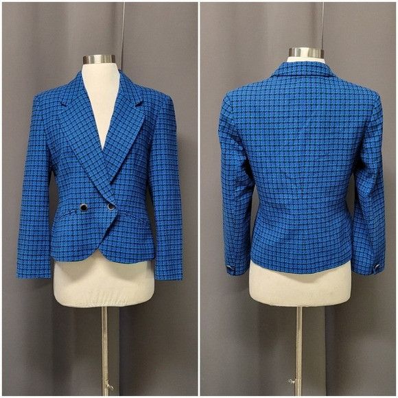 Pendleton Vintage 80s Pendleton Navy Blue Wool Preppy Acadamia Blazer Size M / US 6-8 / IT 42-44 - 1 Thumbnail