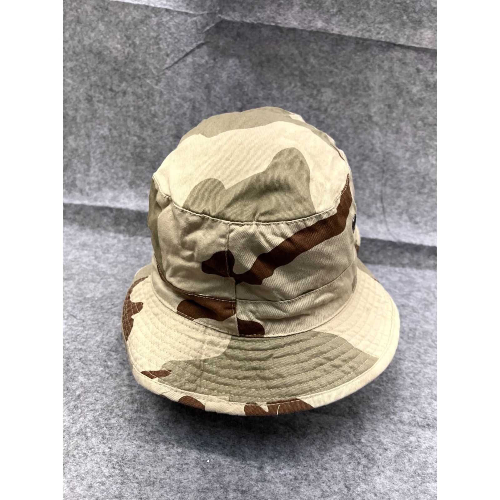 Vintage Sierra Mountain Gear Bucket Hat Adult One Size Beige Green Brown Camo Cotton Size ONE SIZE - 6 Thumbnail