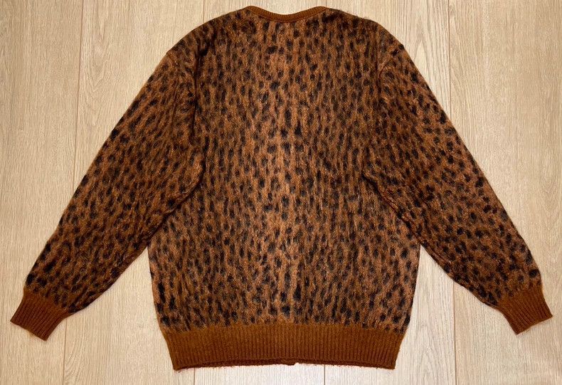 WACKO MARIA Leopard Mohair Cardigan