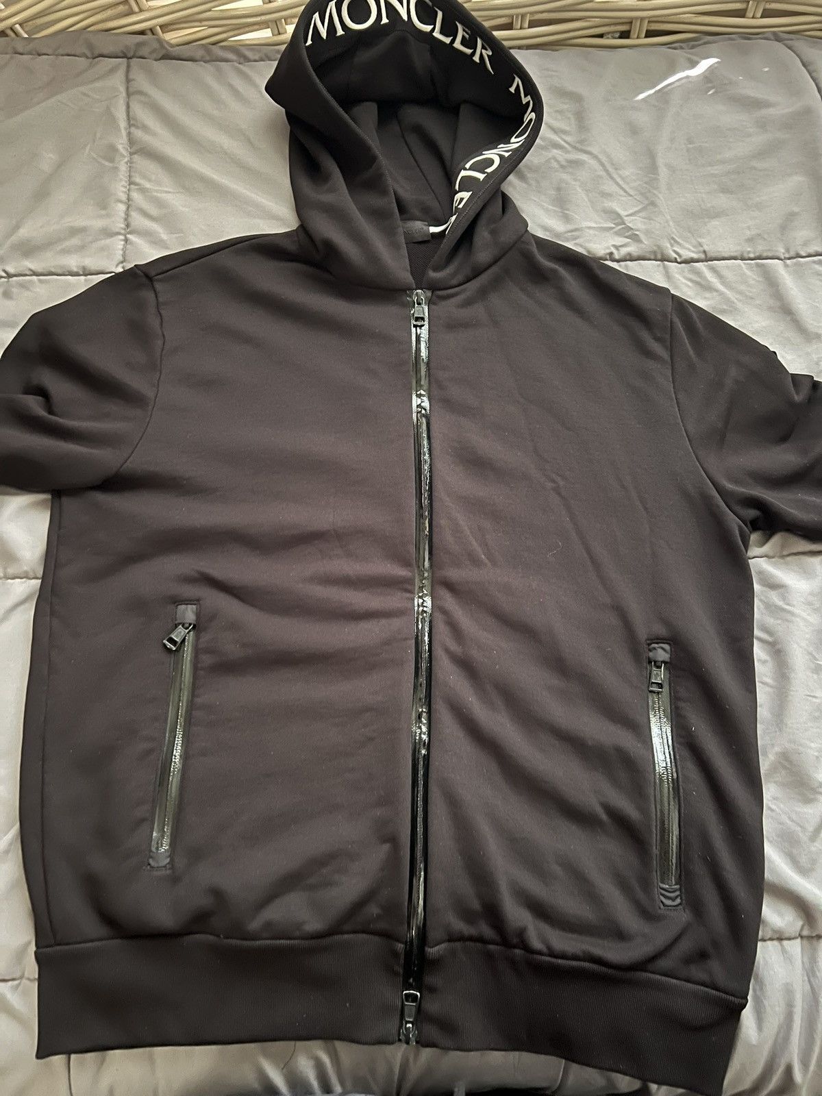 Moncler Moncler Maglia Cardigan Double Big Badge Zip Sweatshirt