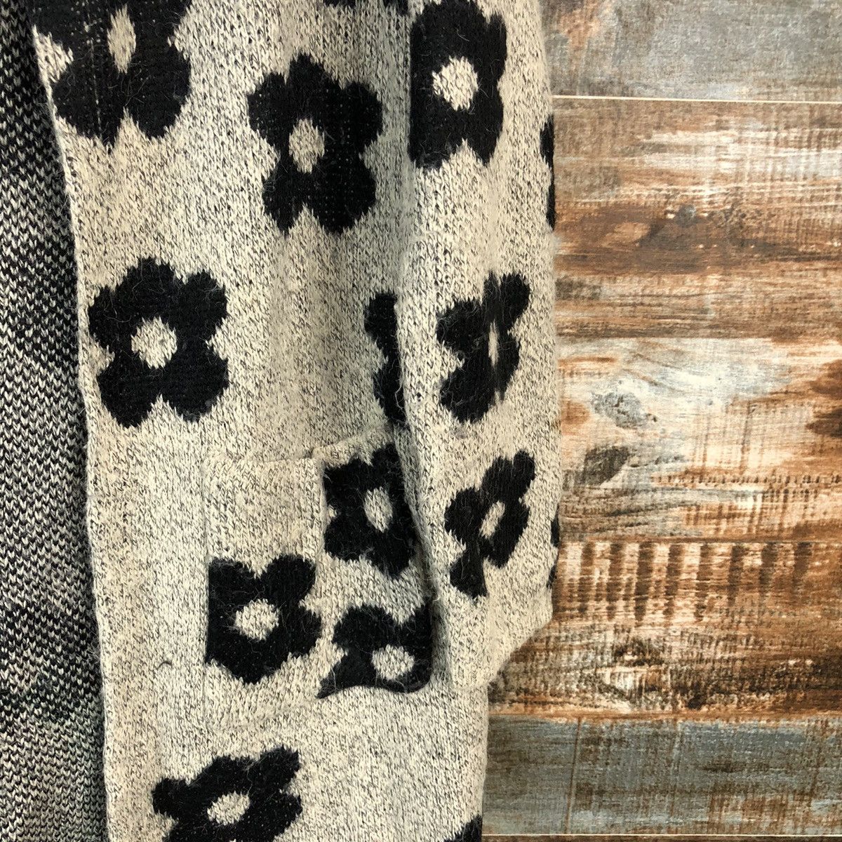 Homespun Knitwear × Japanese Brand Kashion Messange Grey Cardigan Knitwear #A1684 Size L / US 10 / IT 46 - 8 Thumbnail
