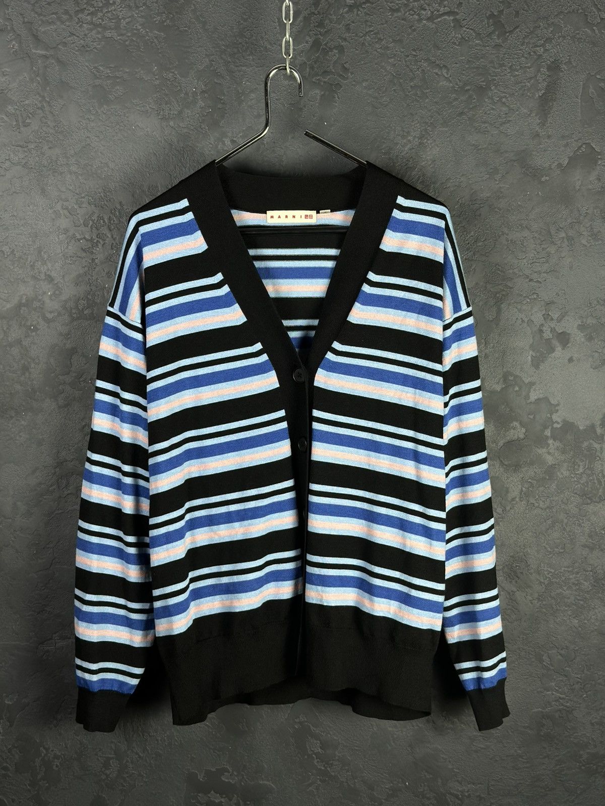 Marni × Uniqlo MARNI X Uniqlo Wool Striped Cardigan Sweater Men’s Size M Size US M / EU 48-50 / 2 - 1 Thumbnail