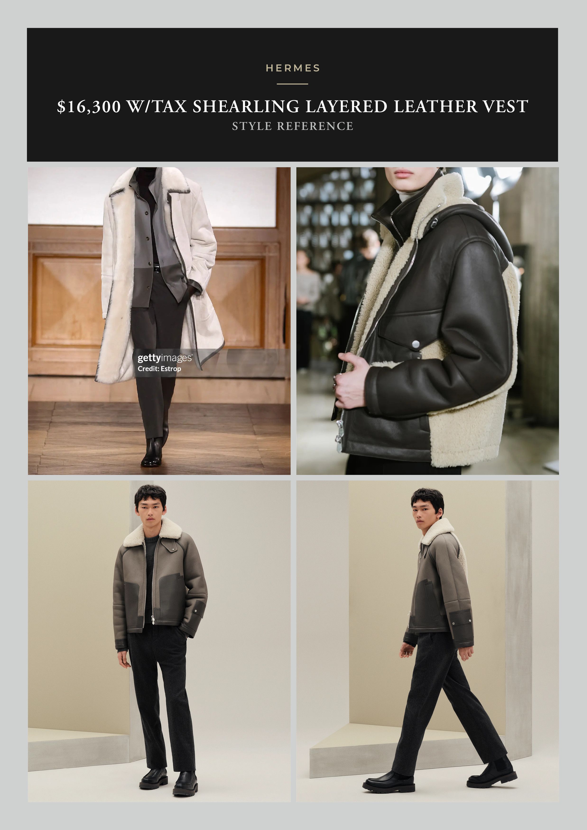 Hermes Ultimate Ultra Rare $16K w/tax Calf Shearling Leather Vest Size US M / EU 48-50 / 2 - 14 Thumbnail