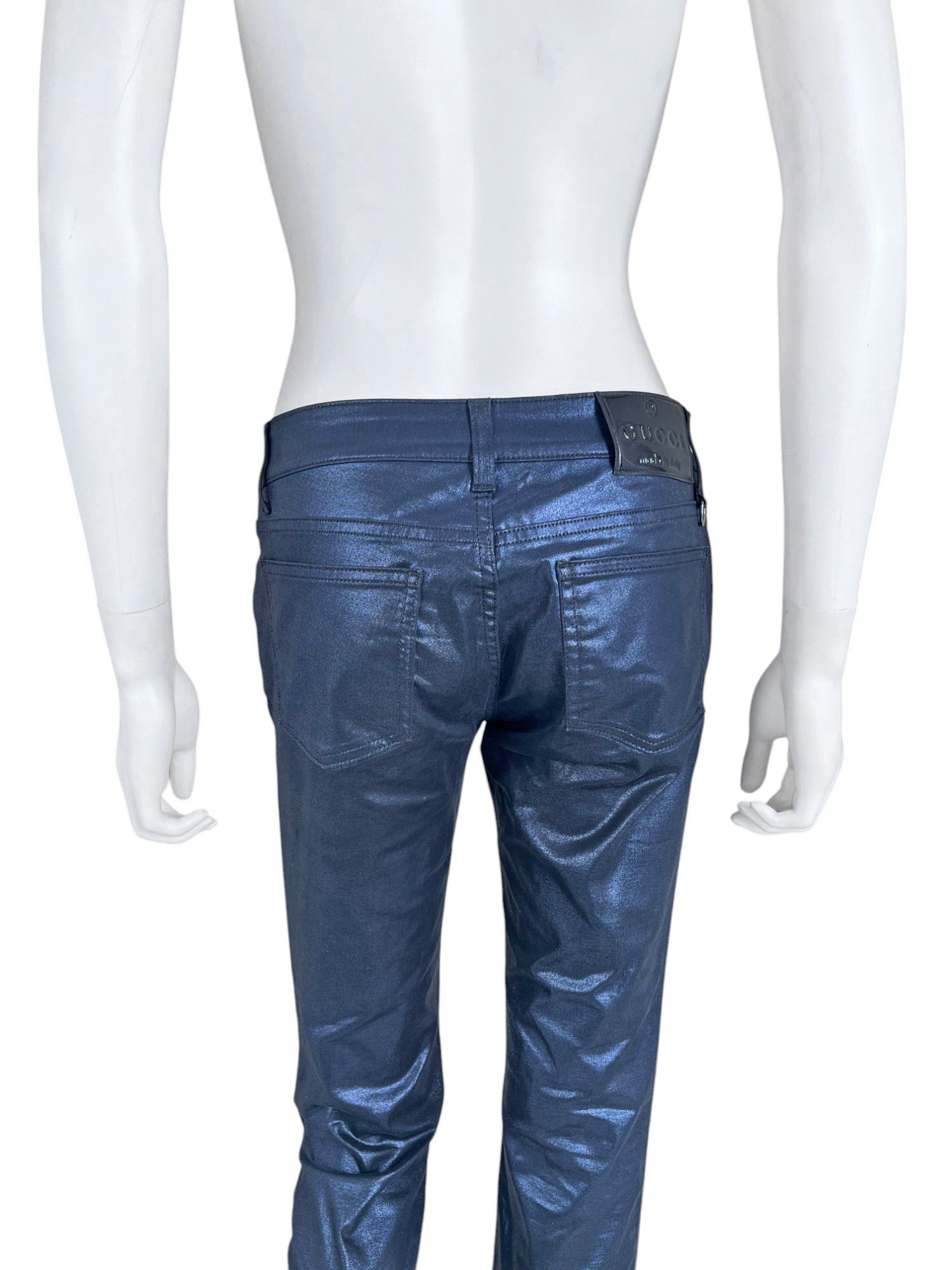 Gucci S/S 2009 Waxed Blue Jeans Size 27" / US 4 / IT 40 - 6 Thumbnail