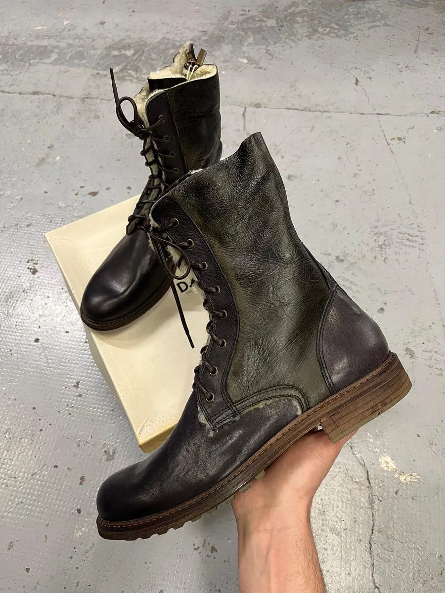 Dolce & Gabbana AW2008 Dolce & Gabbana Black Shearling Leather Combat Boots Size US 8 / EU 41 - 1 Thumbnail