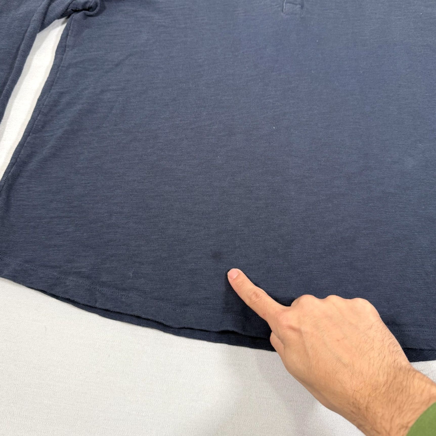 Tecovas Tecovas Shirt Mens Large Blue Henley Long Sleeve Western Cowboy Work Cotton Tee Size US L / EU 52-54 / 3 - 4 Thumbnail
