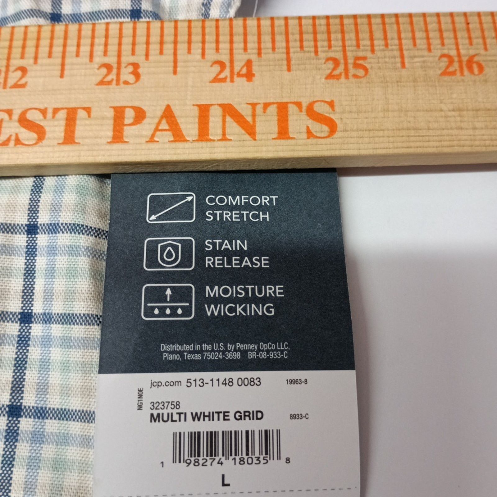 St. Johns Bay St John’s Bay Shirt Men's Size L Multi White Grid Check Size US L / EU 52-54 / 3 - 5 Thumbnail