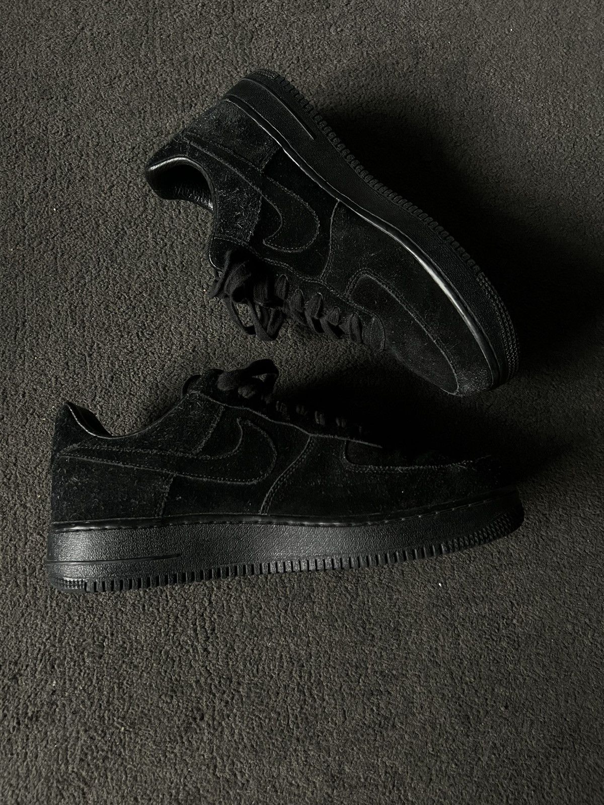 Nike Black Suede Air Force 1 Size US 9.5 / EU 42-43 - 3 Thumbnail
