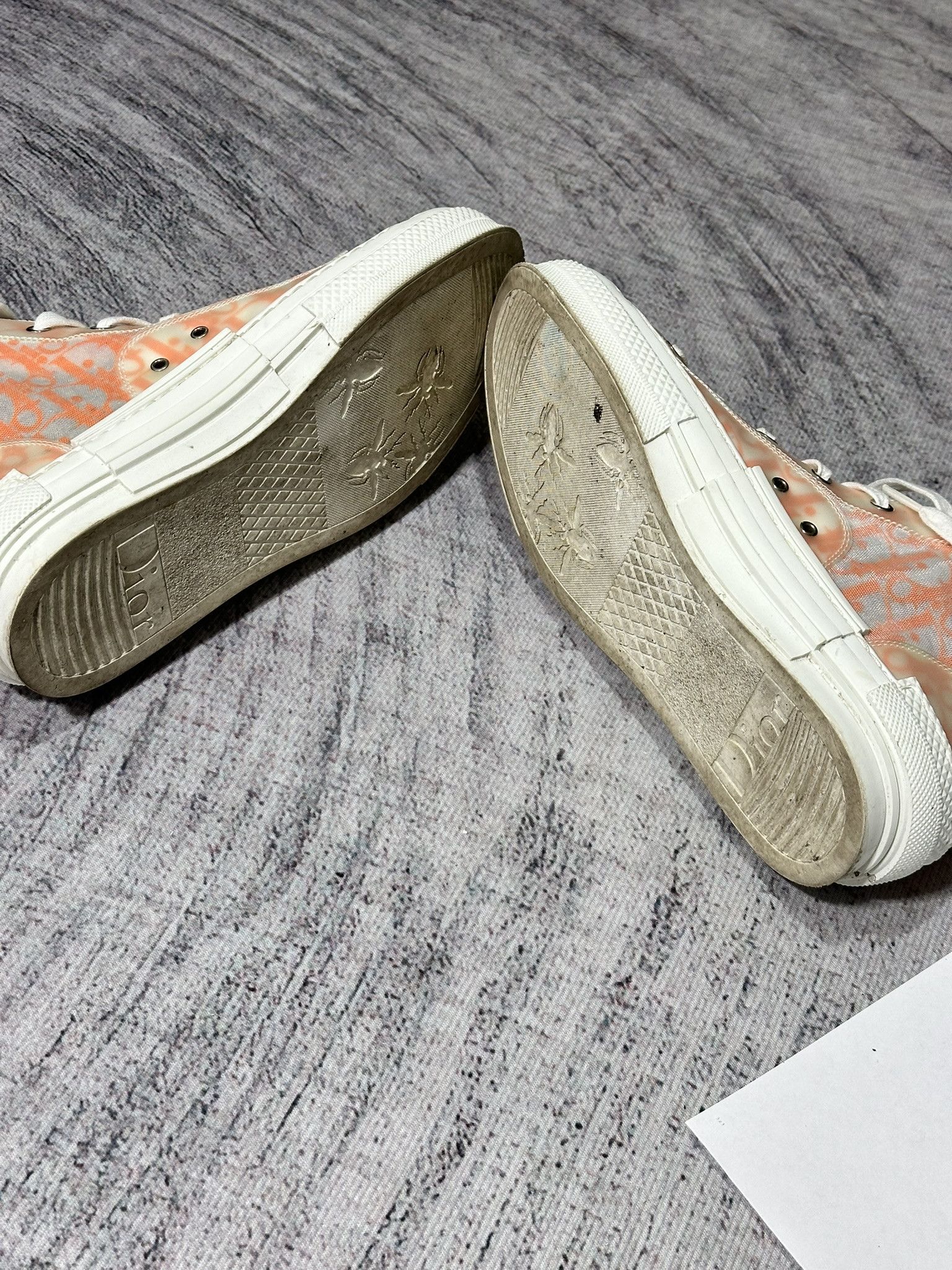 Dior Dior B23 High-top Oblique Sneakers Canvas Orange Monogram Size US 9.5 / EU 42-43 - 10 Thumbnail