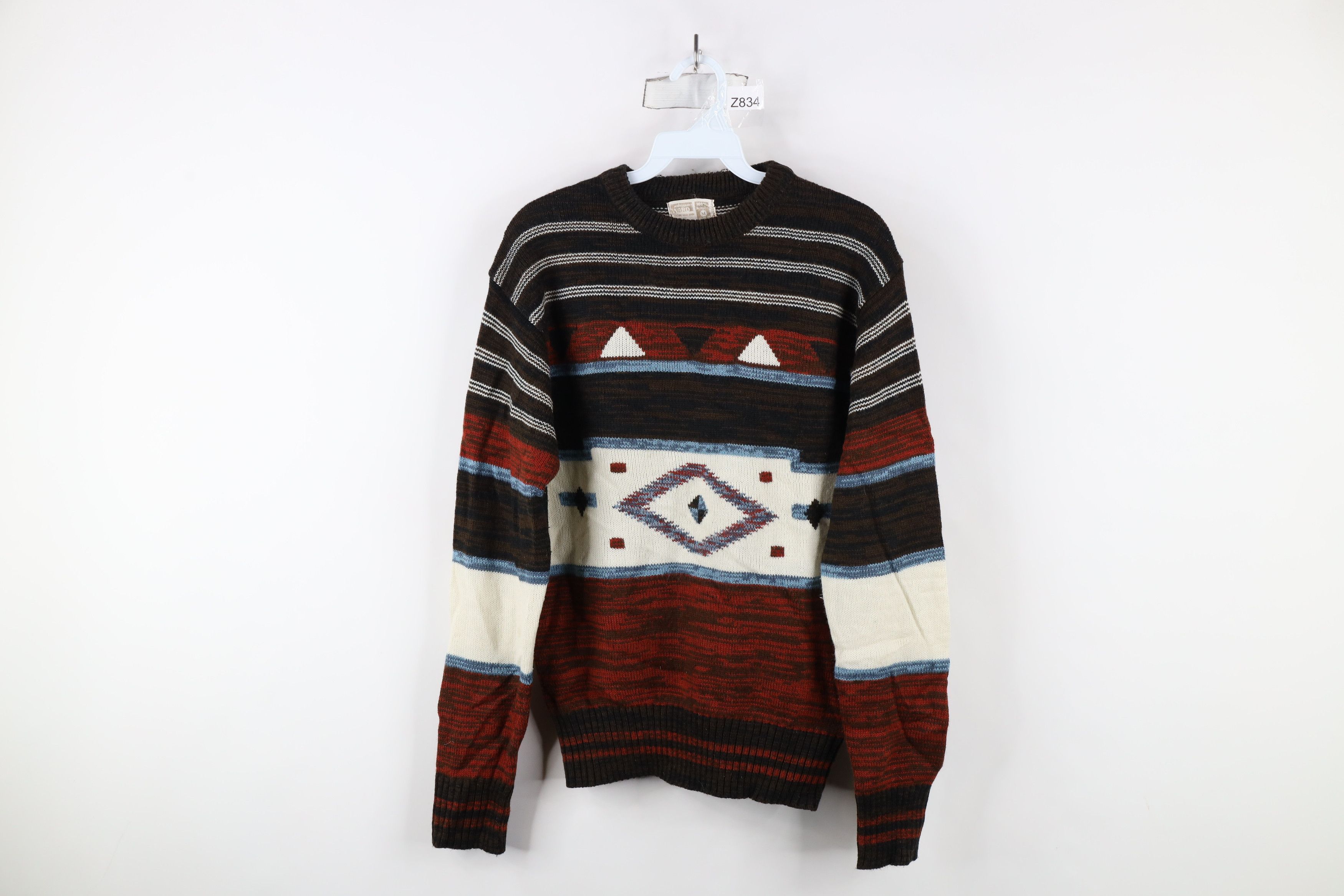 Vintage Vintage 70s Streetwear Southwestern Knit Crewneck Sweater Size M / US 6-8 / IT 42-44 - 1 Thumbnail