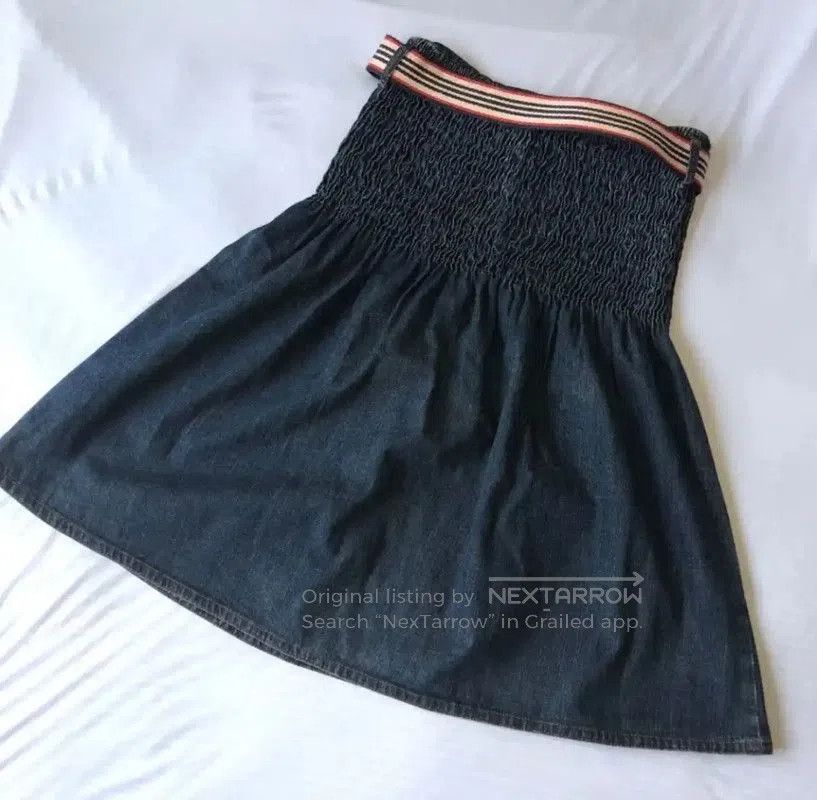 Burberry Burberry Blue Cotton Midi Skirt for Women. Size 31" - 2 Thumbnail